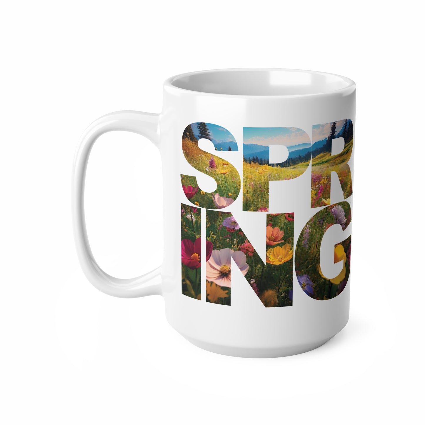 Mug - Spring Flower Design - Coffee Cup 11oz/15oz