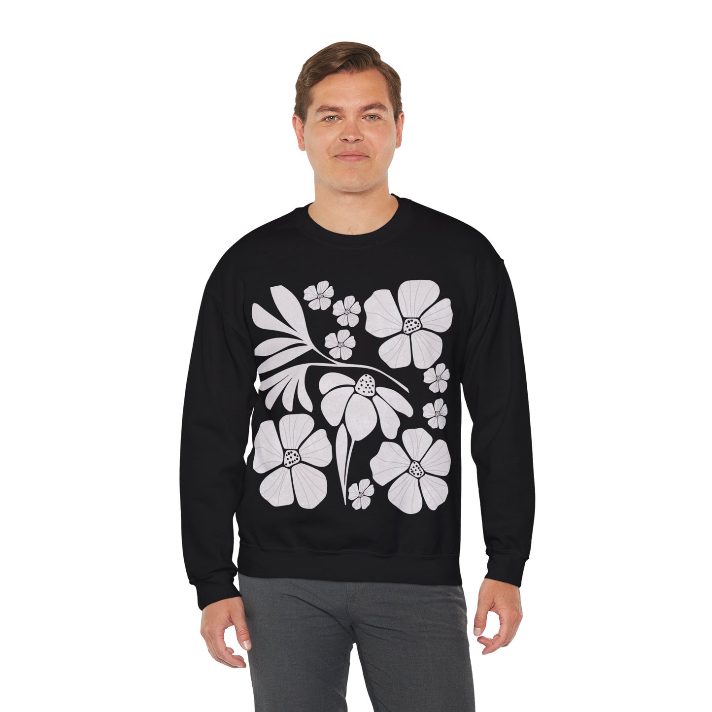 Boho Flower Crewneck Sweatshirt