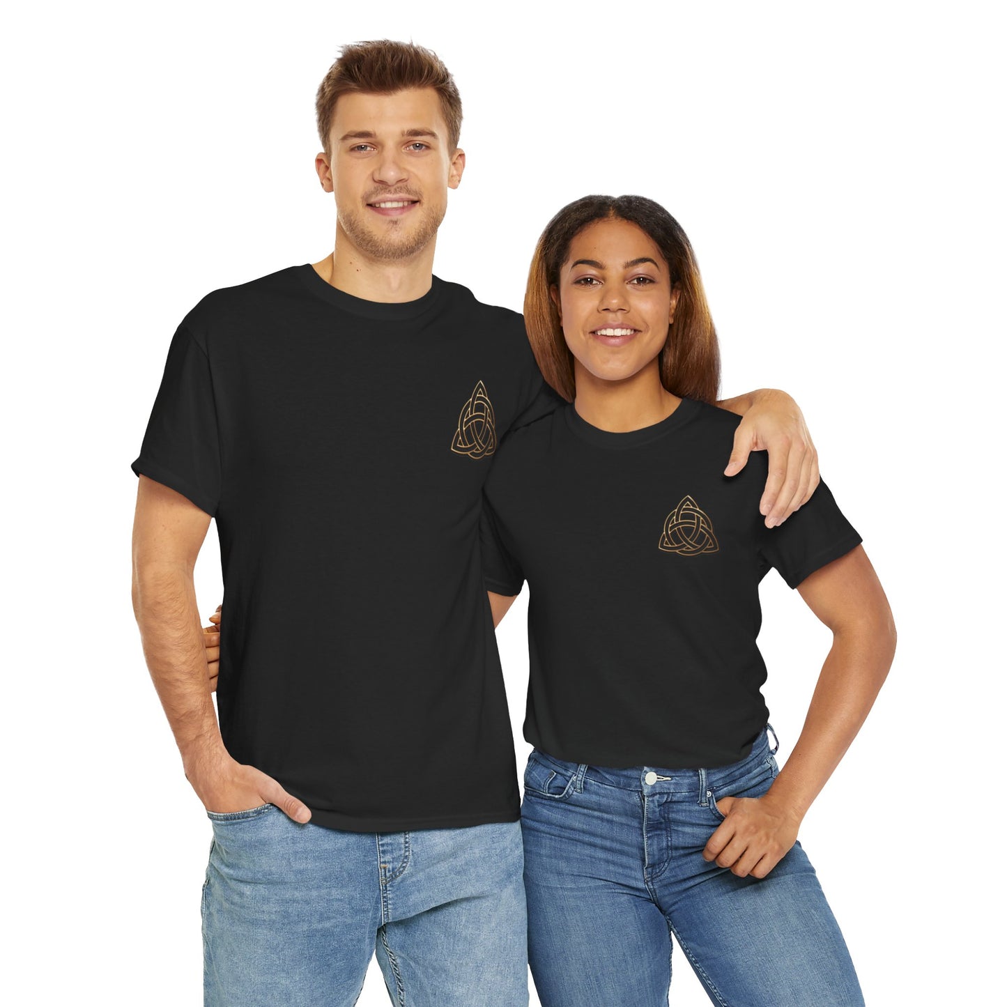 Triquetra, Celtic Trinity Knot Unisex Heavy Cotton Tee - Soft & Durable T-Shirt for Everyday Wear
