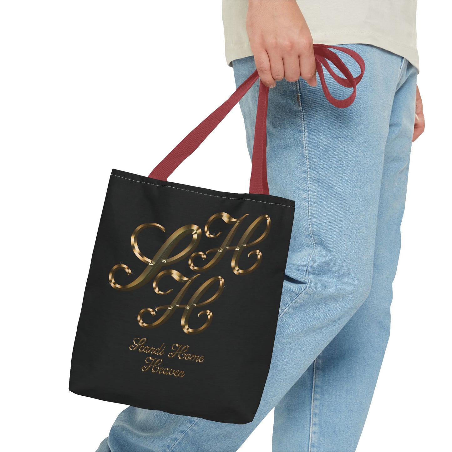 Tote Bag - Golden colored Scandi Home Heaven Designer Logo