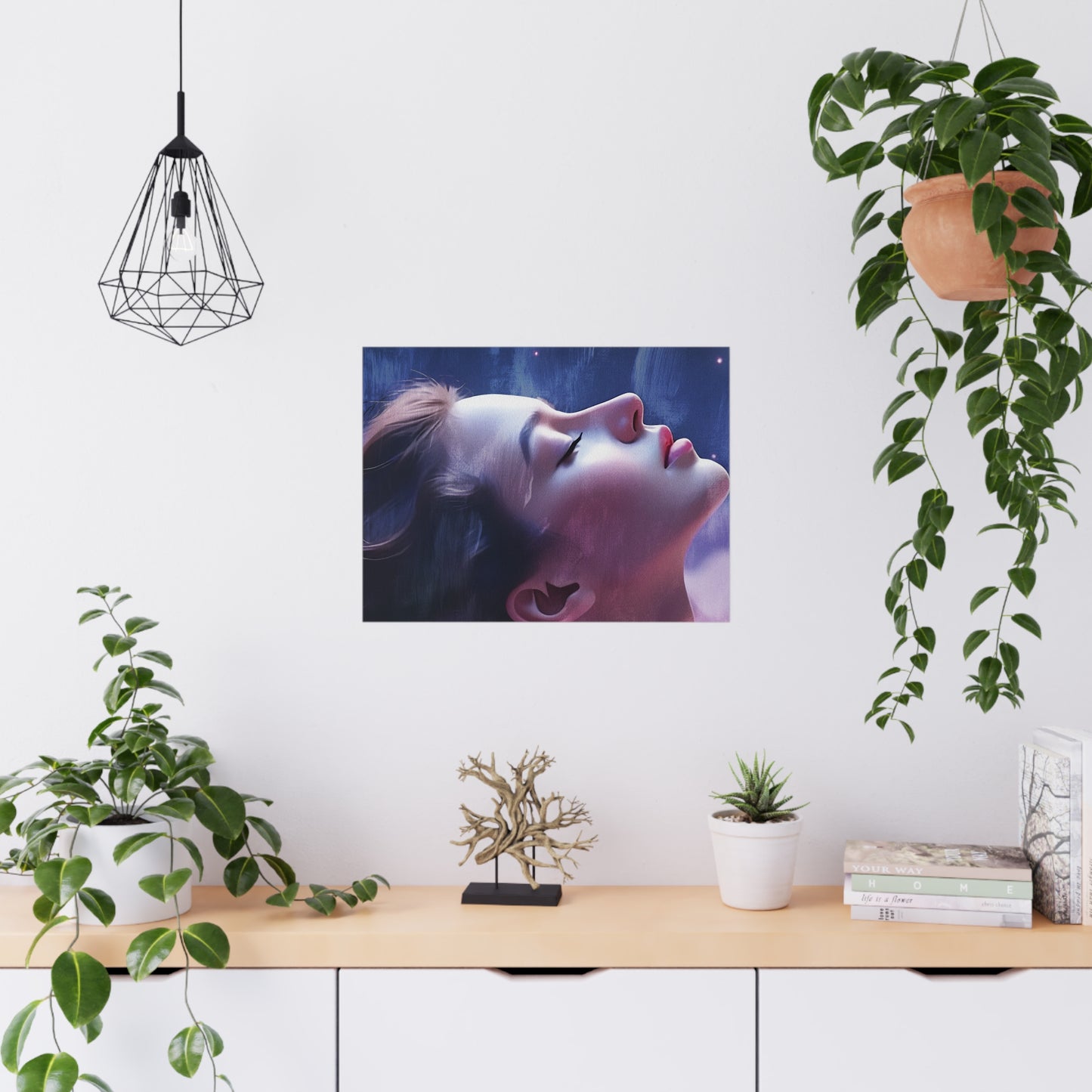 Ethereal Reverie: Embrace Cosmic Serenity, Let Inner Light Shine Through the Stars of Your Dreams - Dreamy Matte Poster Art, Ethereal Wall Decor, Bedroom Aesthetic, Gift for Art Lovers, Home Aesthetic, Inspirational Artwork