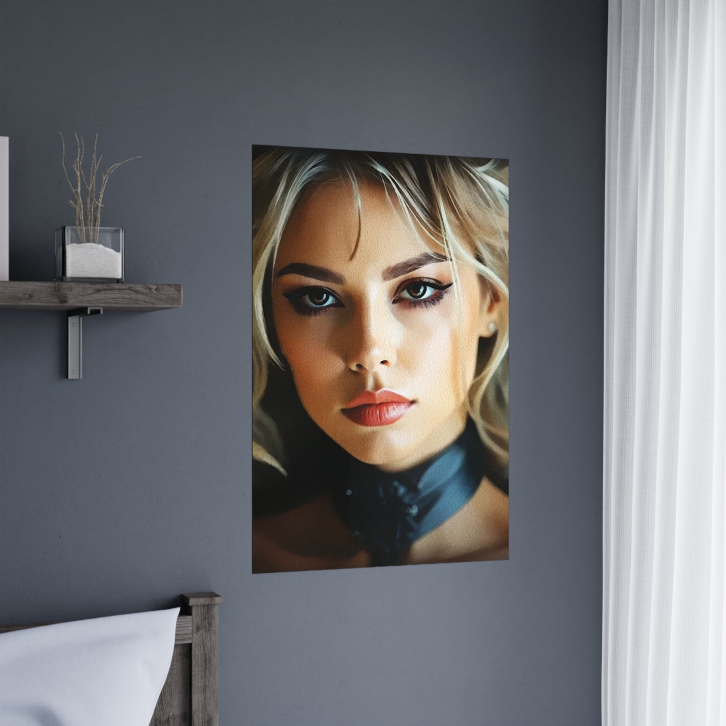 'Golden Whispers' – Flowing Hair Elegance for Inspired Spaces - Chic Matte Posters, Trendy Wall Art, Elegant Decor, Modern Home Design, Art for Living Room, Fashion-Inspired Artwork