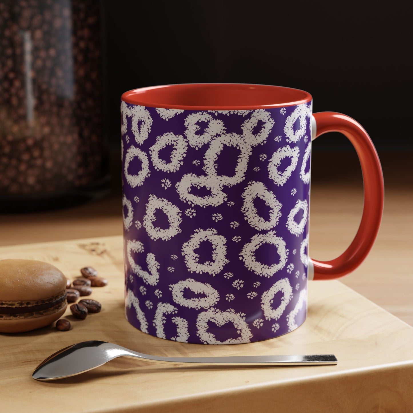 Trendy Purple Leopard Print Coffee Mug - 11 & 15oz