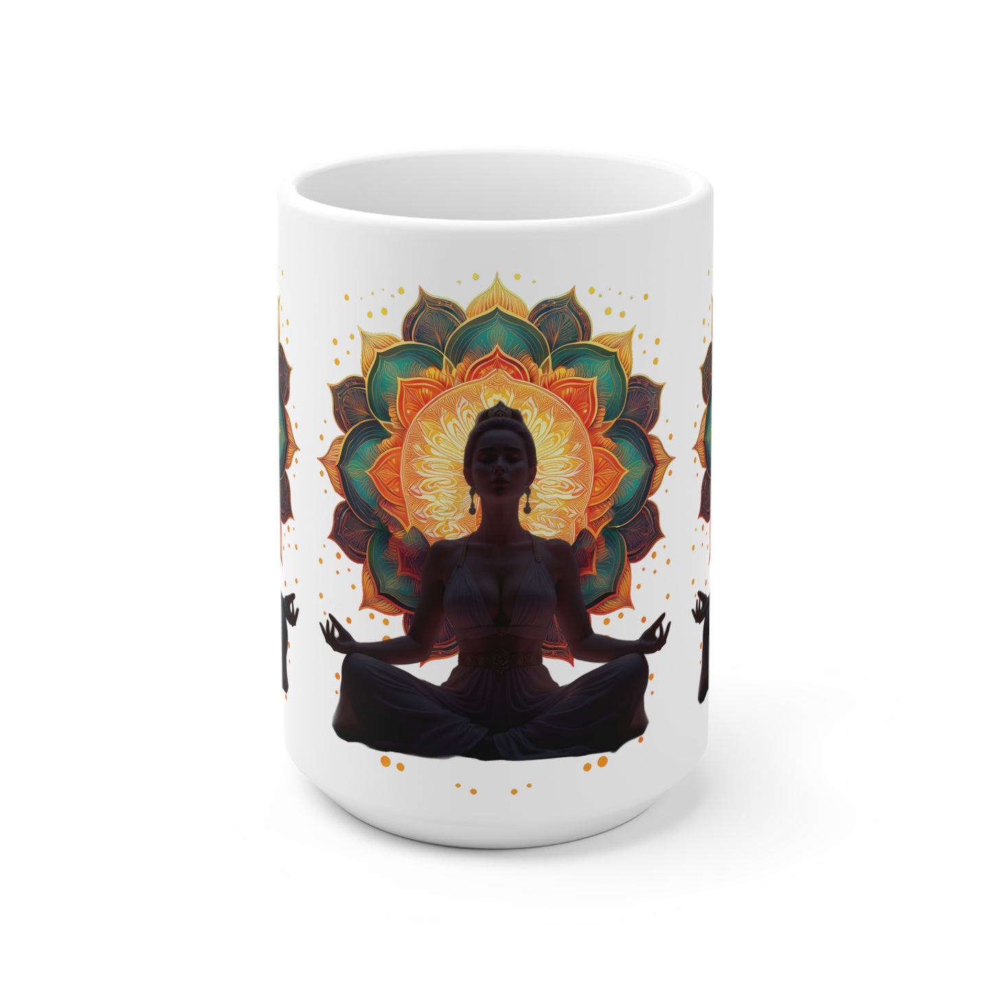 Meditation Ceramic Mug - Mindfulness Gift, Yoga Accessory, Chakra Decor, Inspirational Coffee Cup, Zen Homeware