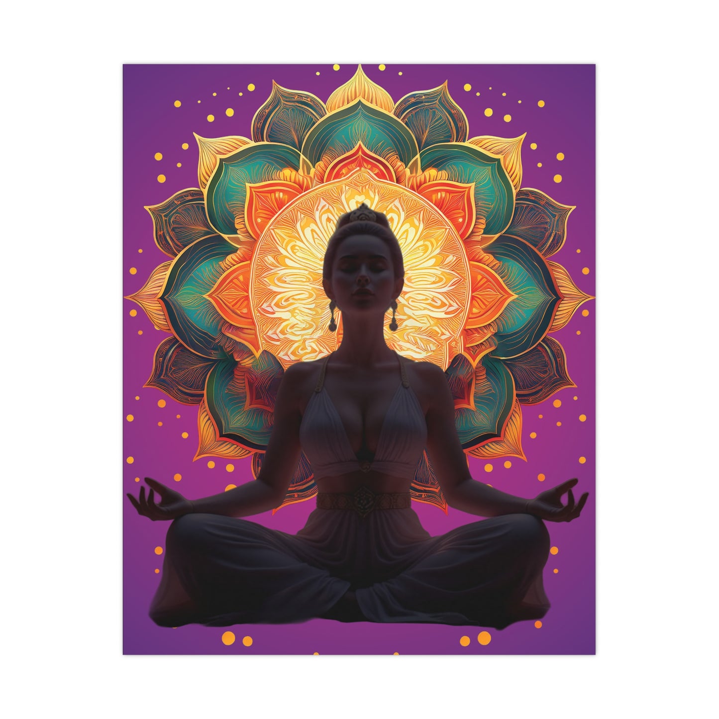 Meditation Wall Art, Spiritual Poster, Yoga Decor, Mindfulness Gift, Home Decor, Bohemian Artwork