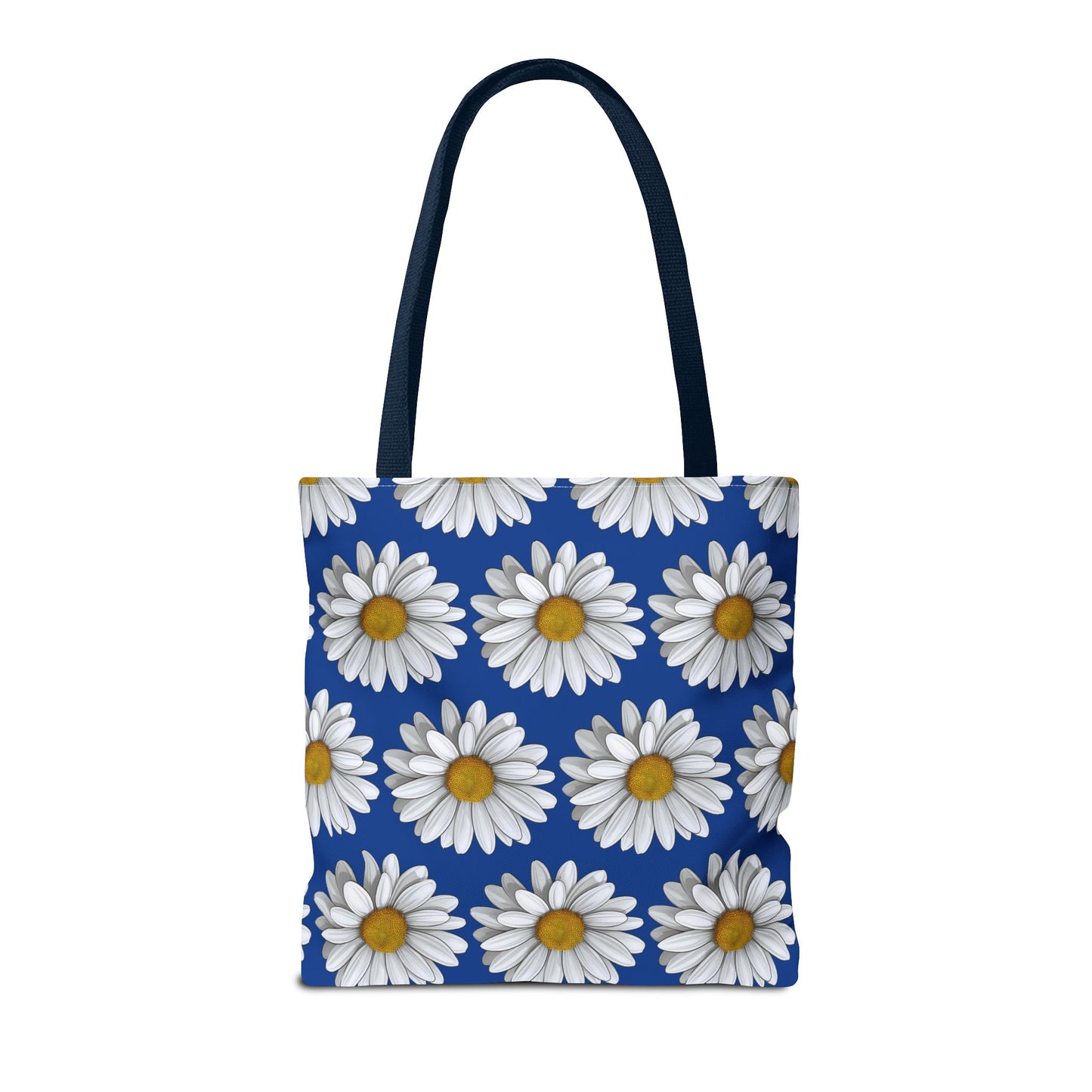 Daisy Tote Bag - White Floral Design Summer Fashion Accessory