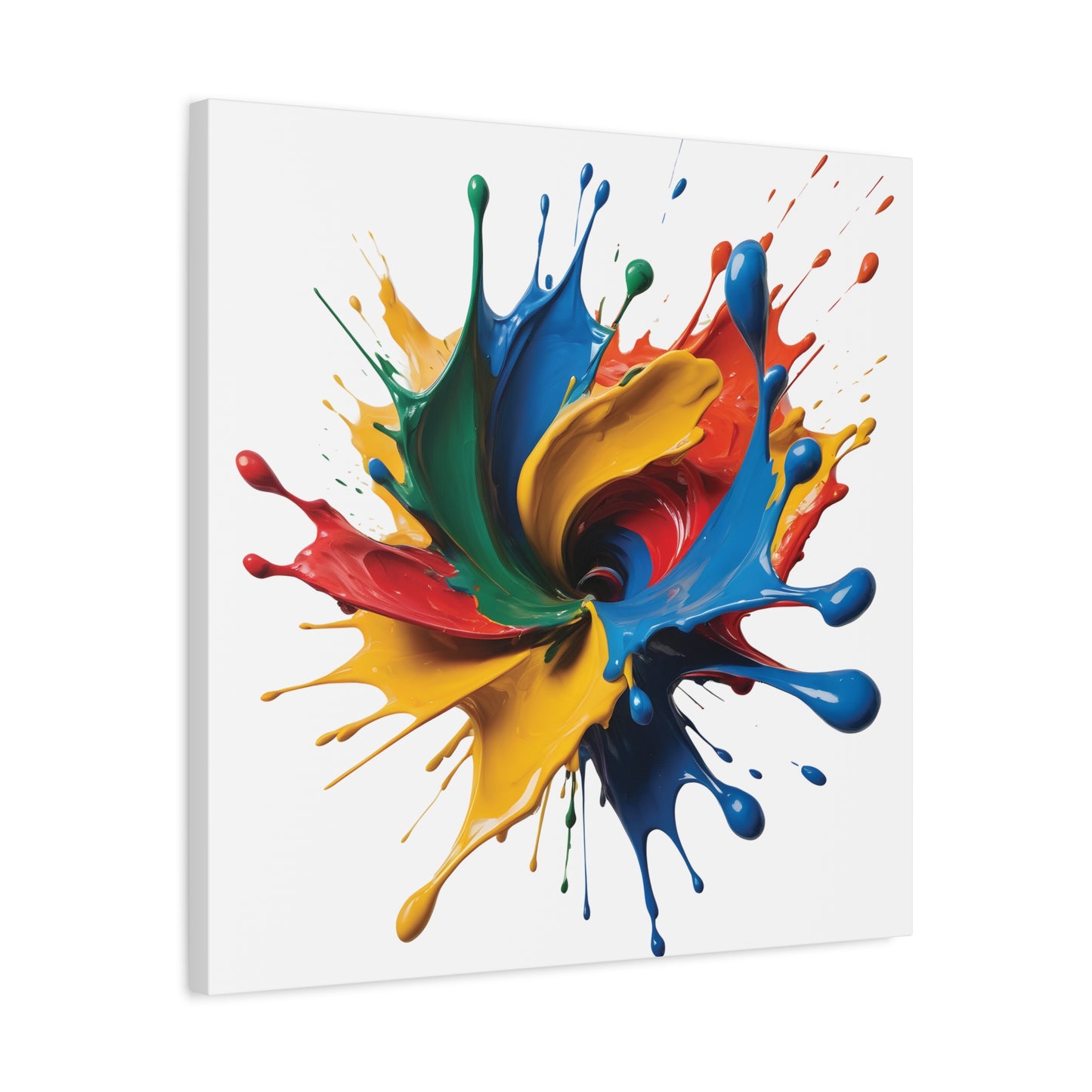 Vibrant Paint Splash Canvas Art - Colorful Splatter Wall Decor