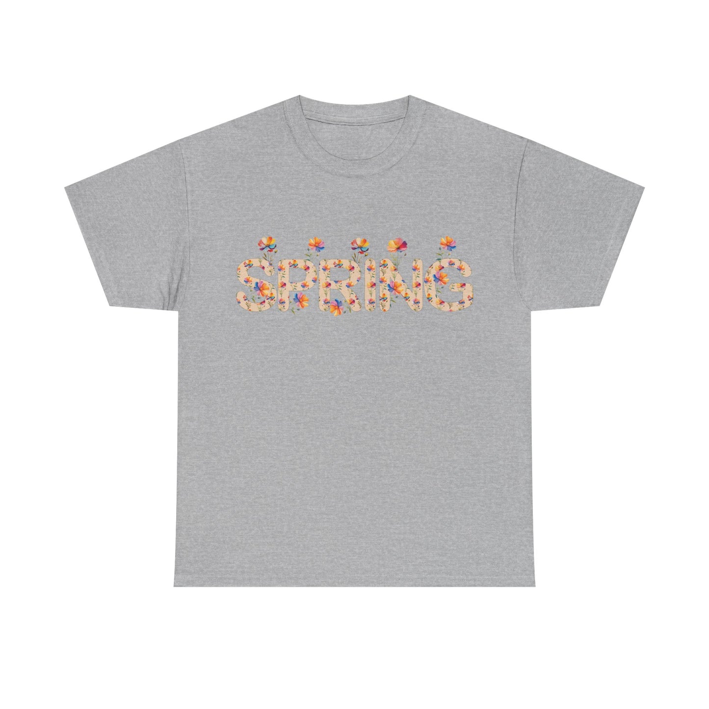 Spring Floral Unisex Heavy Cotton Tee - Perfect for Seasonal Celebrations