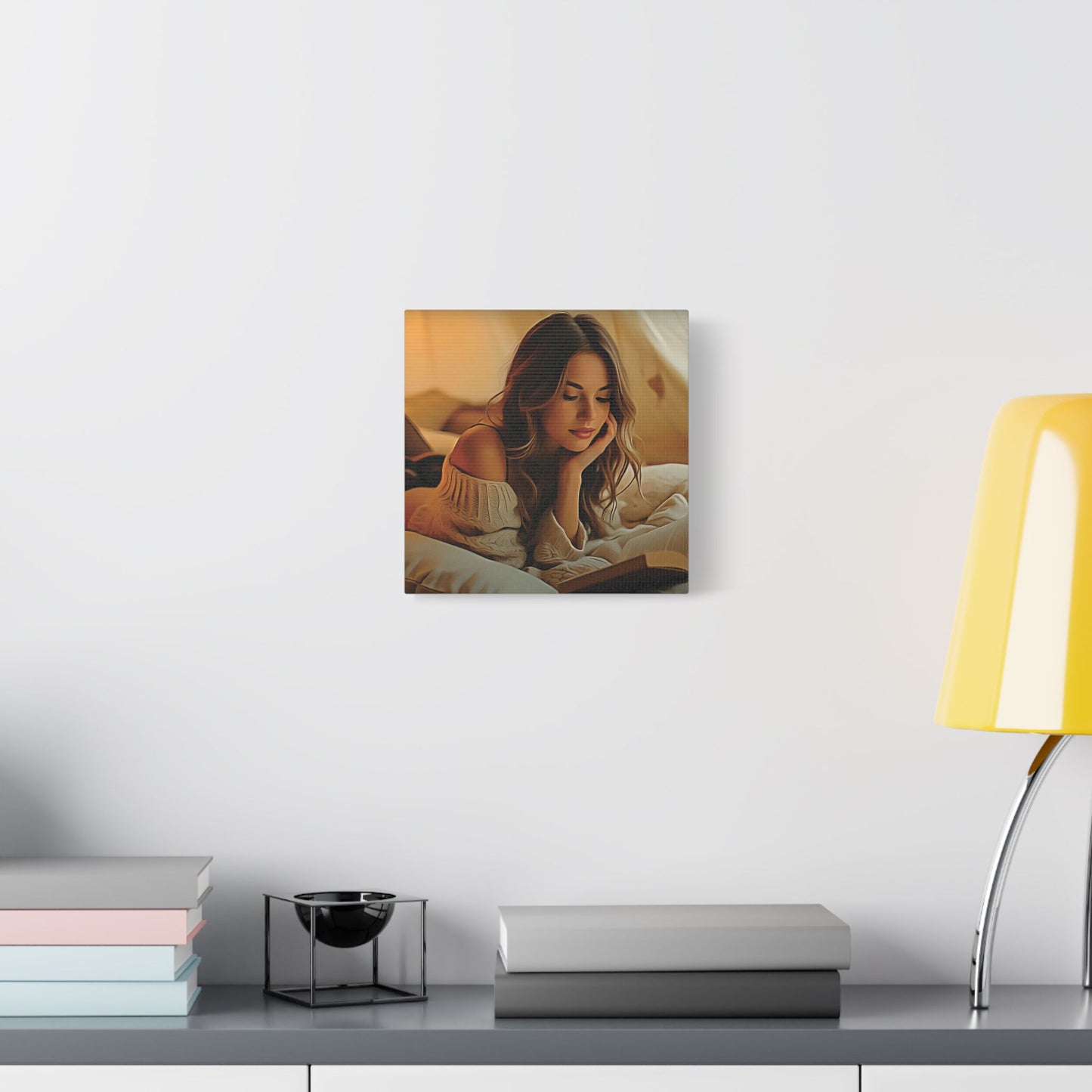 All Booked for the Weekend – Cozy Chapters & Quiet Joy 📖✨ - Cozy Satin Canvas Art Print, Wall Decor for Home, Reading Nook, Gift for Book Lovers, Relaxing Room Accent