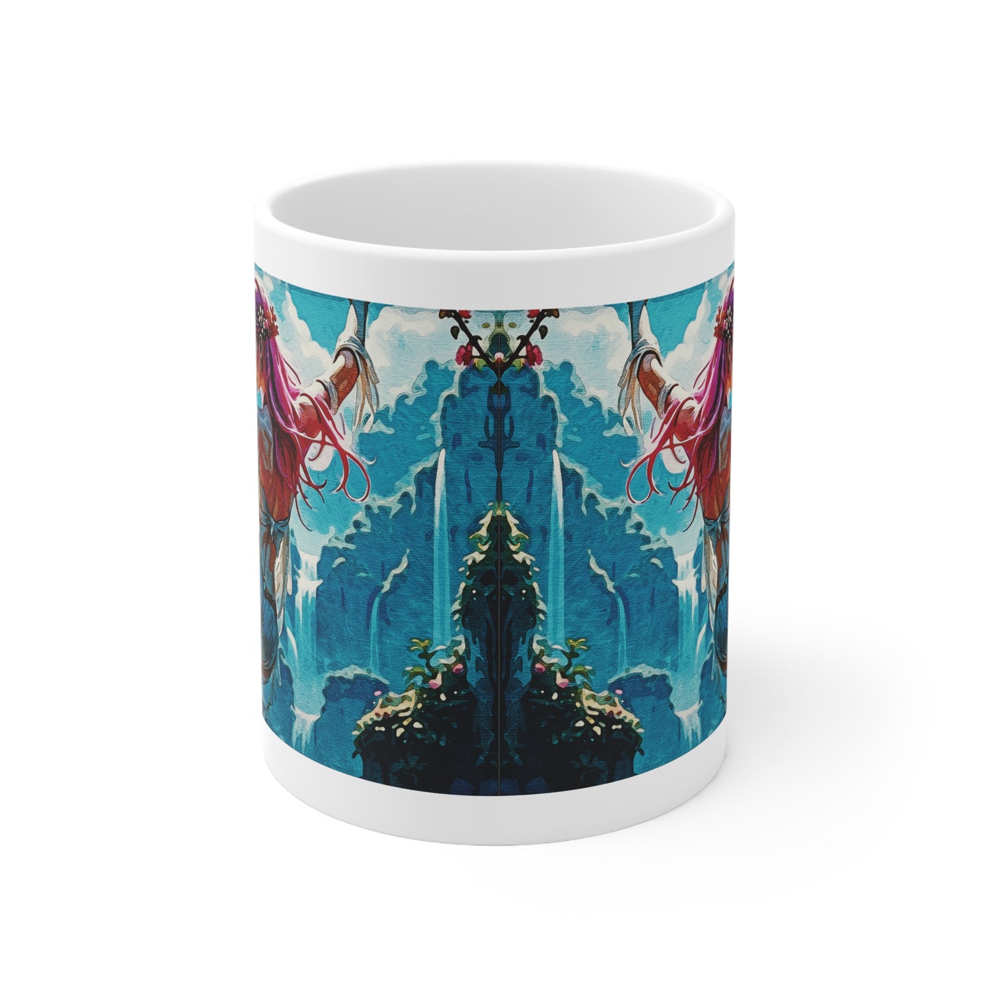 Blossom Beyond β Where Fantasy Blooms and Courage Flows πΈπ - Ceramic Coffee Cups, 11oz, 15oz