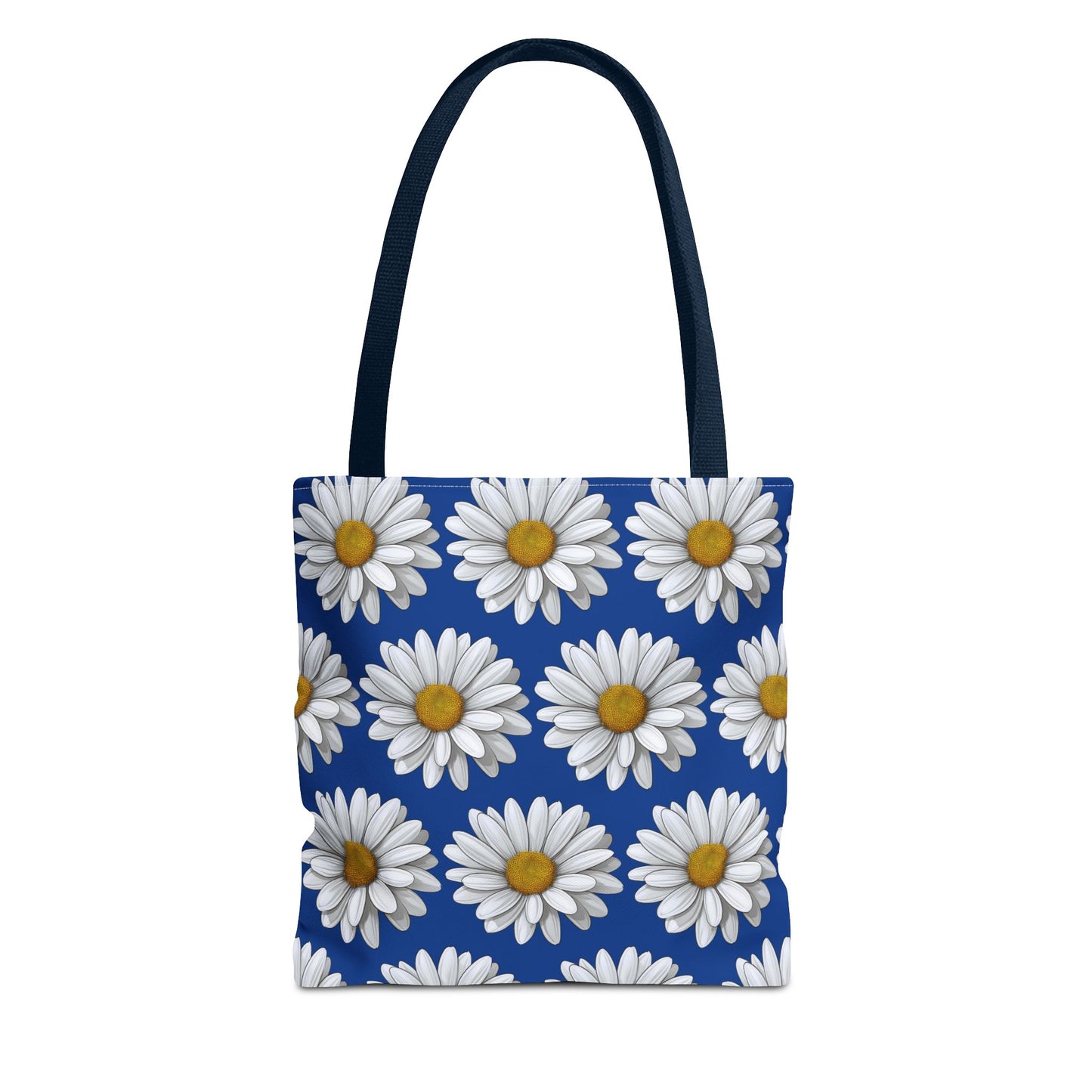 Daisy Tote Bag - White Floral Design Summer Fashion Accessory