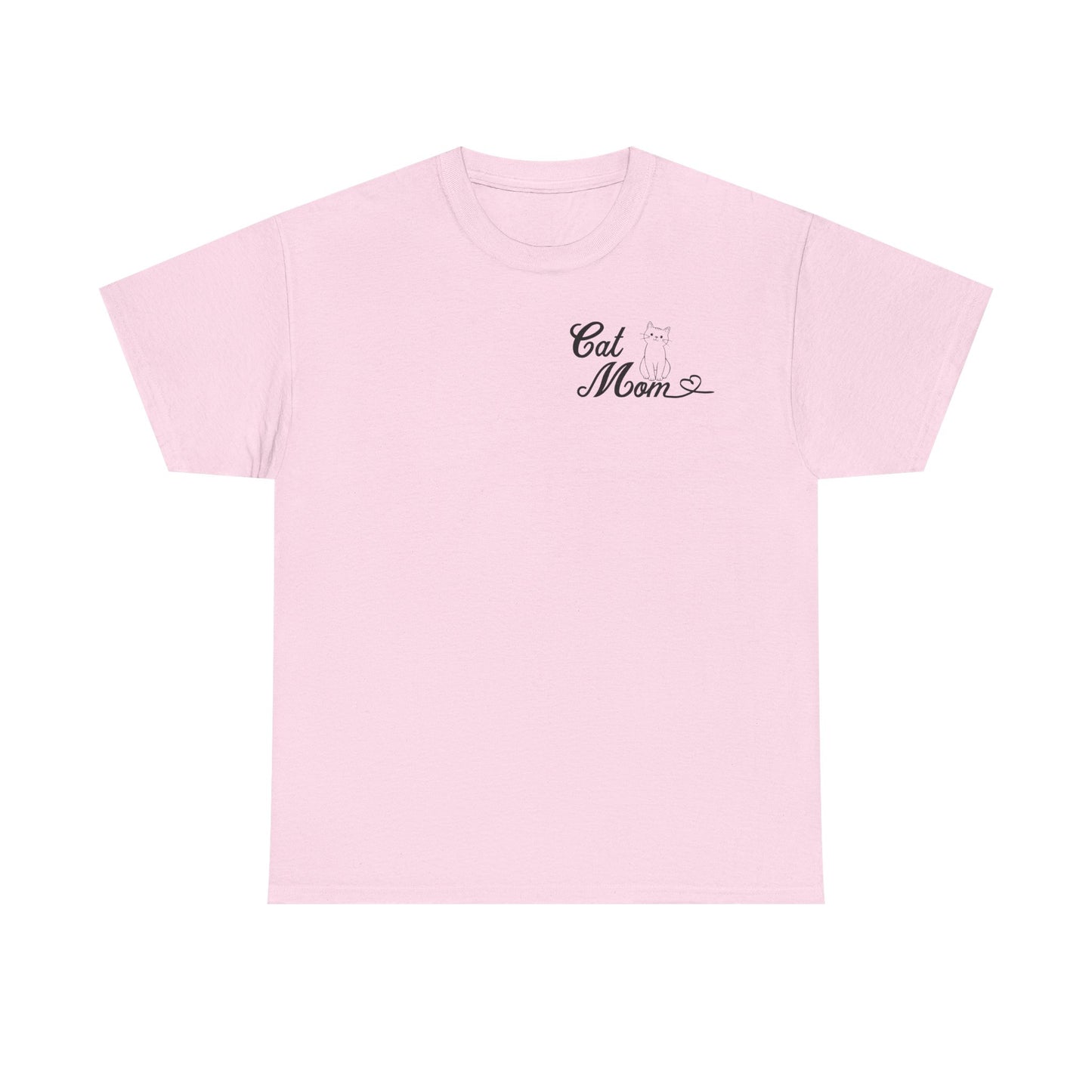 'Cat Mom' Unisex Heavy Cotton Tee - Perfect Gift for Cat Lovers