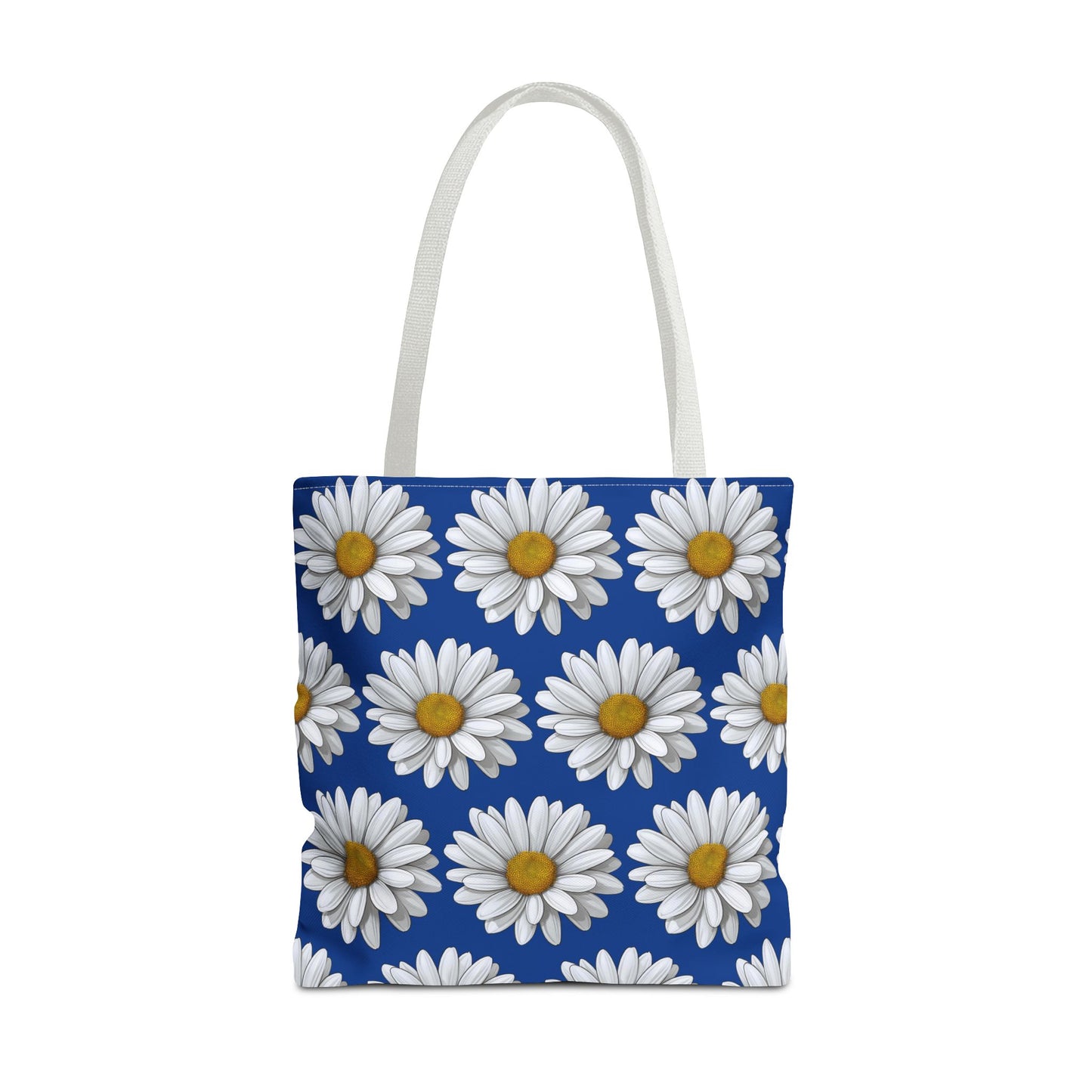 Daisy Tote Bag - White Floral Design Summer Fashion Accessory