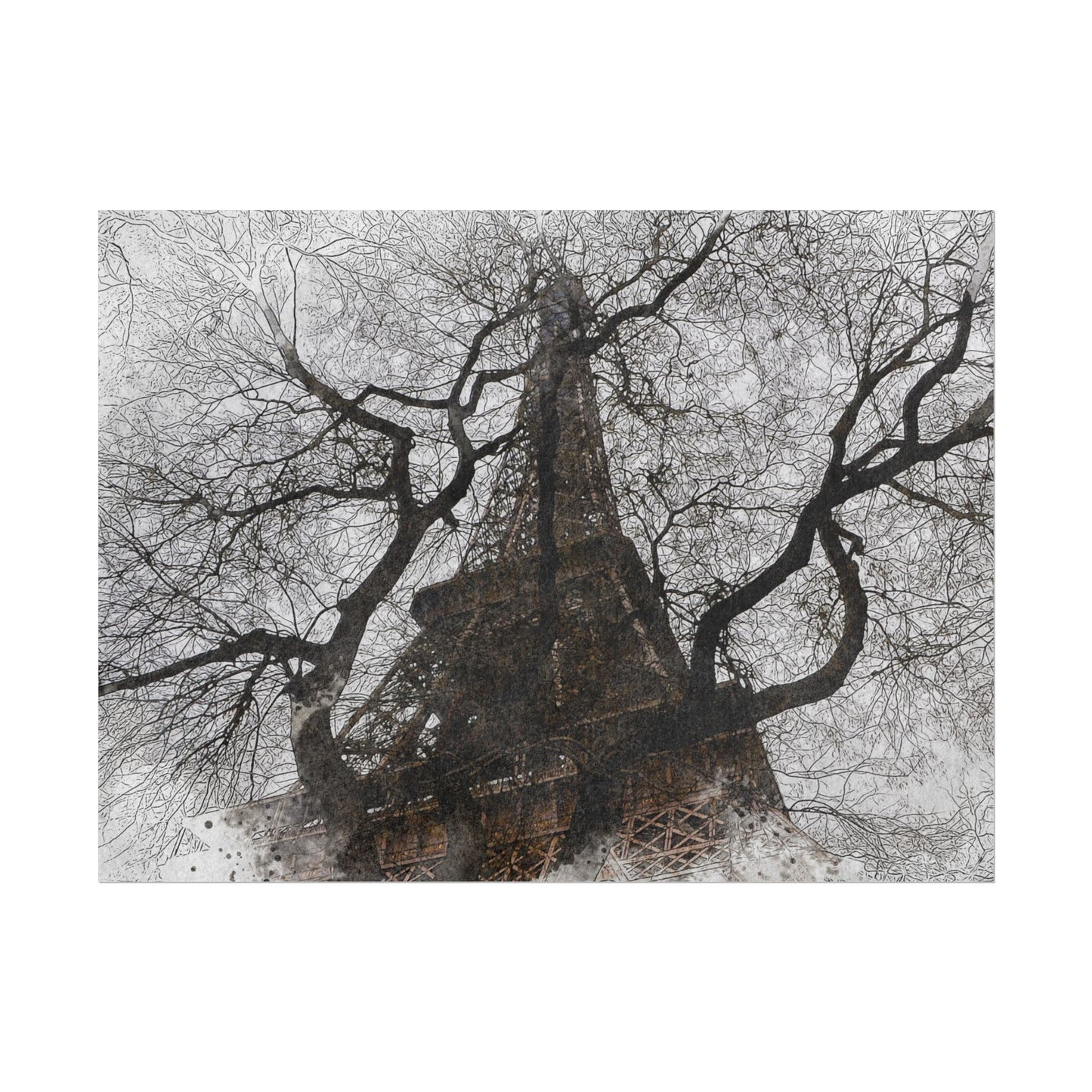 Eiffel Tower Abstract Rolled Poster - Artistic Wall Decor for Home & Office