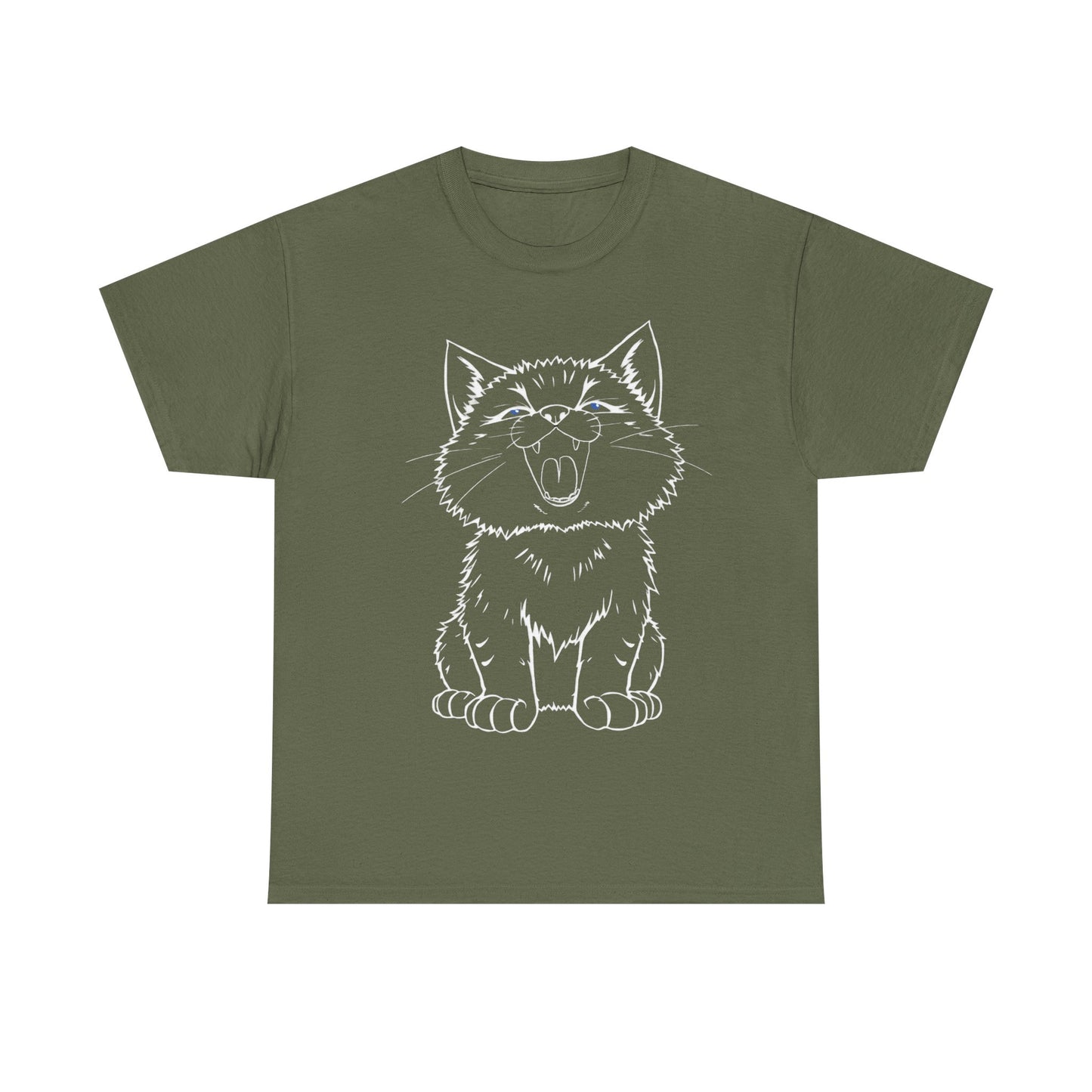 Cute Cat Design Unisex Heavy Cotton Tee, Soft Cotton Shirt, Animal Lover Gift, Funny Pet Tee, Everyday Casual Wear