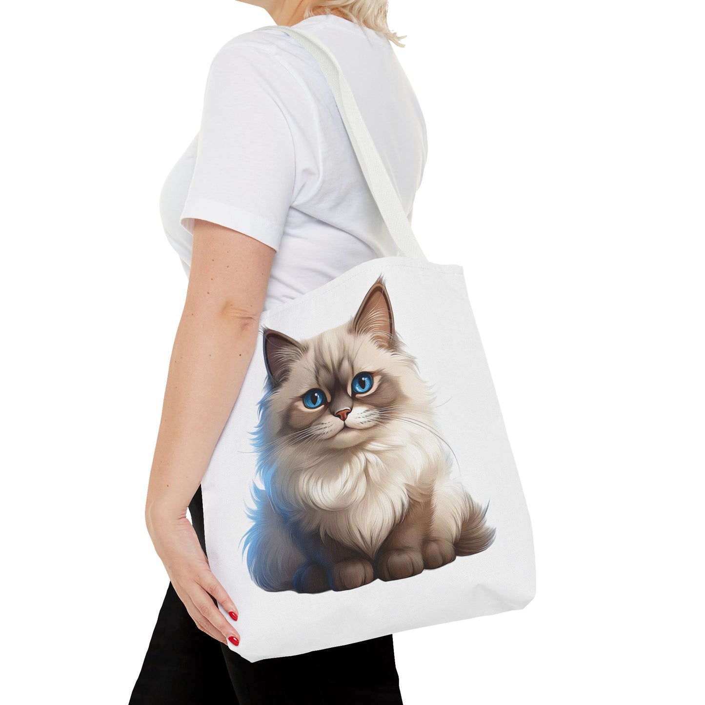 Ragdoll Cuteness Cat Illustration Tote Bag - Perfect for Pet Lovers