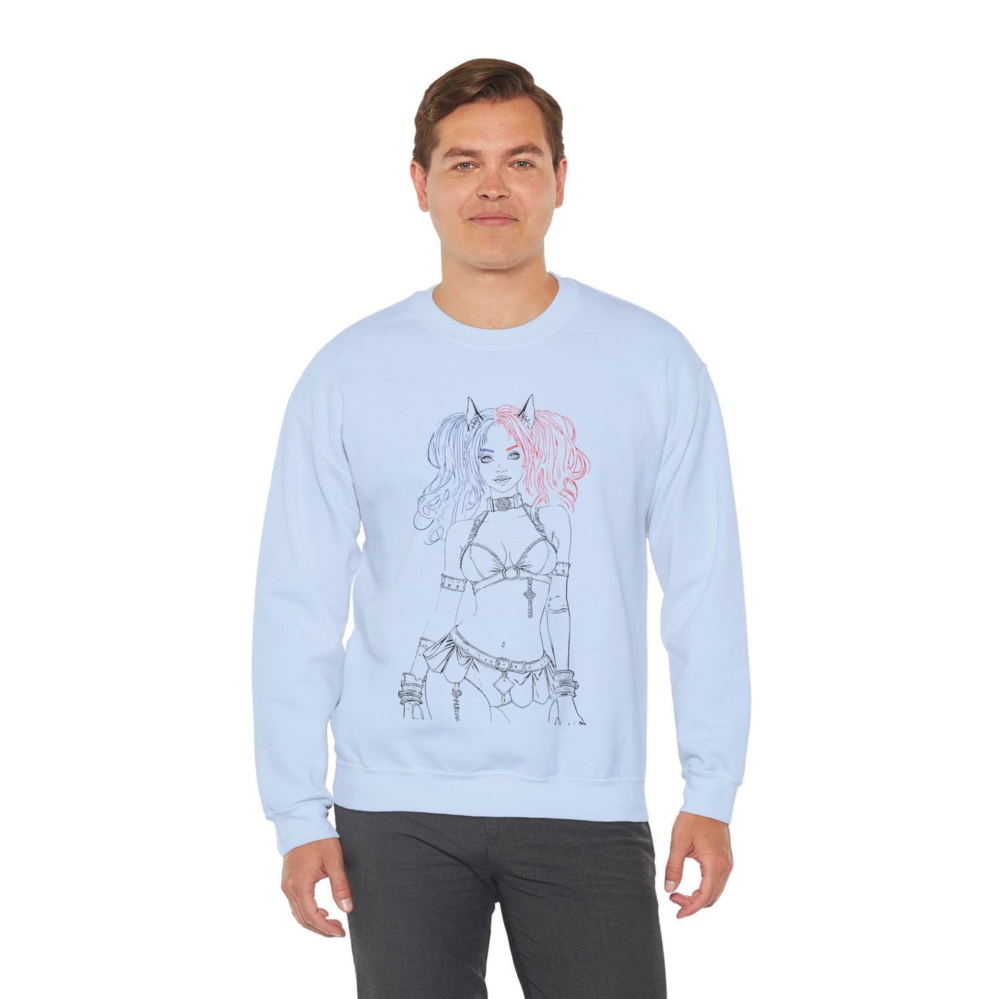 Harajuku Style Graphic Sweatshirt, Trendy Unisex Crewneck, Streetwear Fashion, Cozy Gift for Her, Girls Night Out