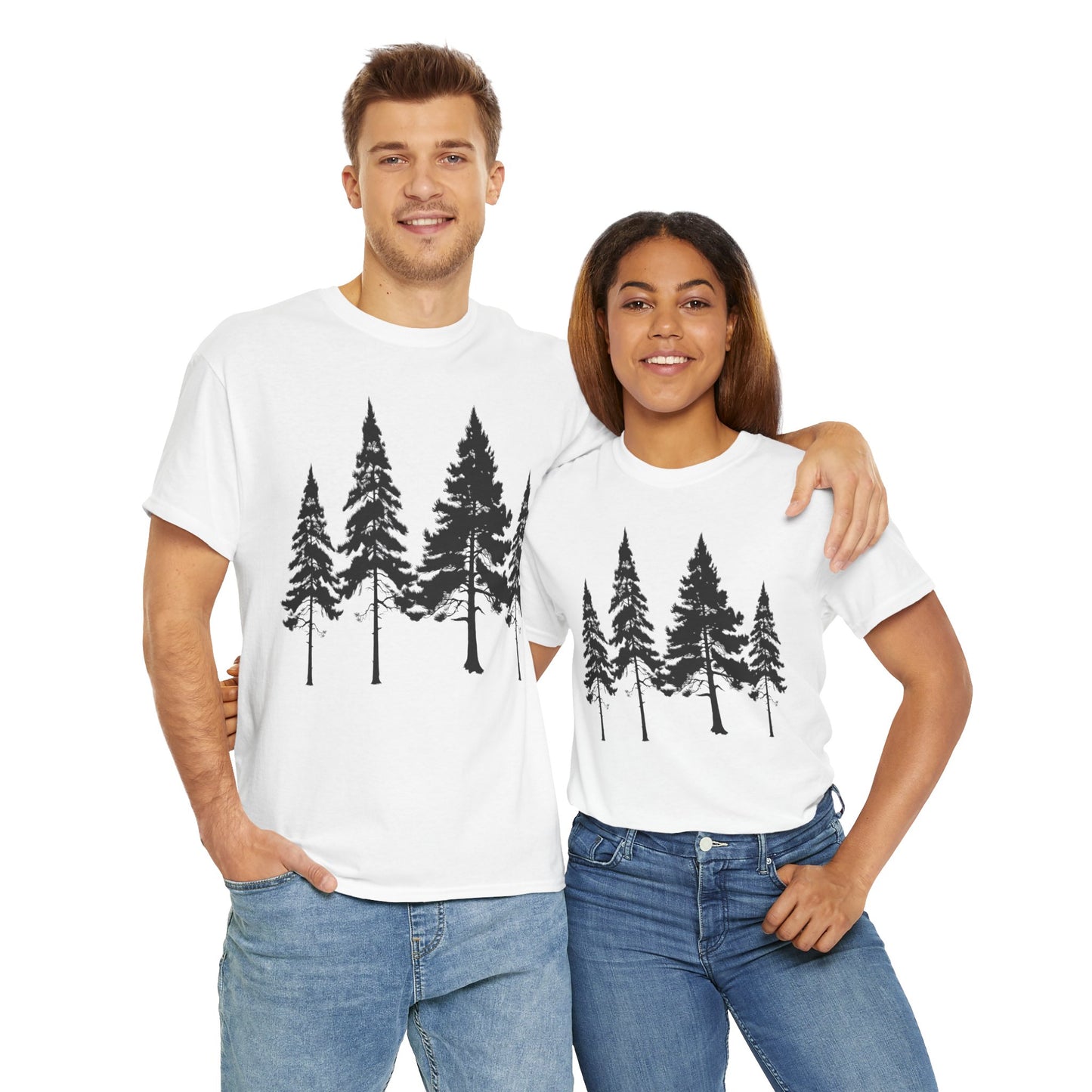 Evergreen Tree Unisex Tee - Stand Tall, Grow Together Nature Lover Shirt