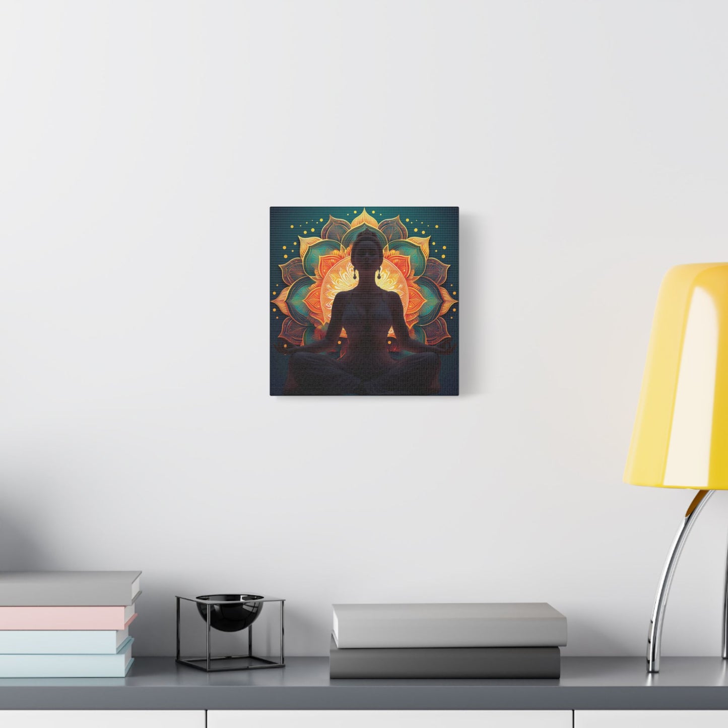 Meditative Canvas Wall Art, Spiritual Decor, Yoga Room Artwork, Holistic Gift, Mindfulness Home Decor