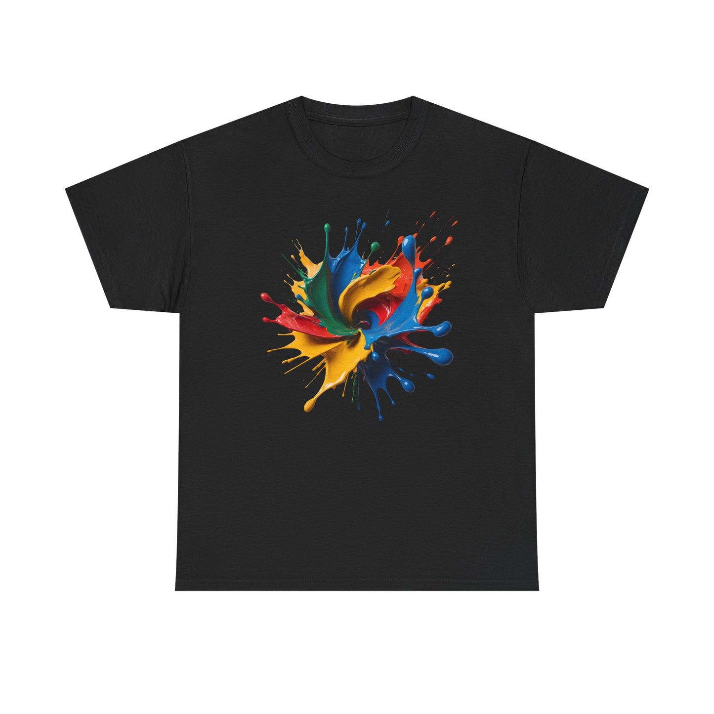 "Oops!" Color Splash Energy – Wear the Art, Feel the Vibe - Colorful Splash Art Unisex Heavy Cotton Tee | Vibrant Graphic T-Shirt, Casual Wear, Gift for Art Lovers, Color Run, Festival Outfit
