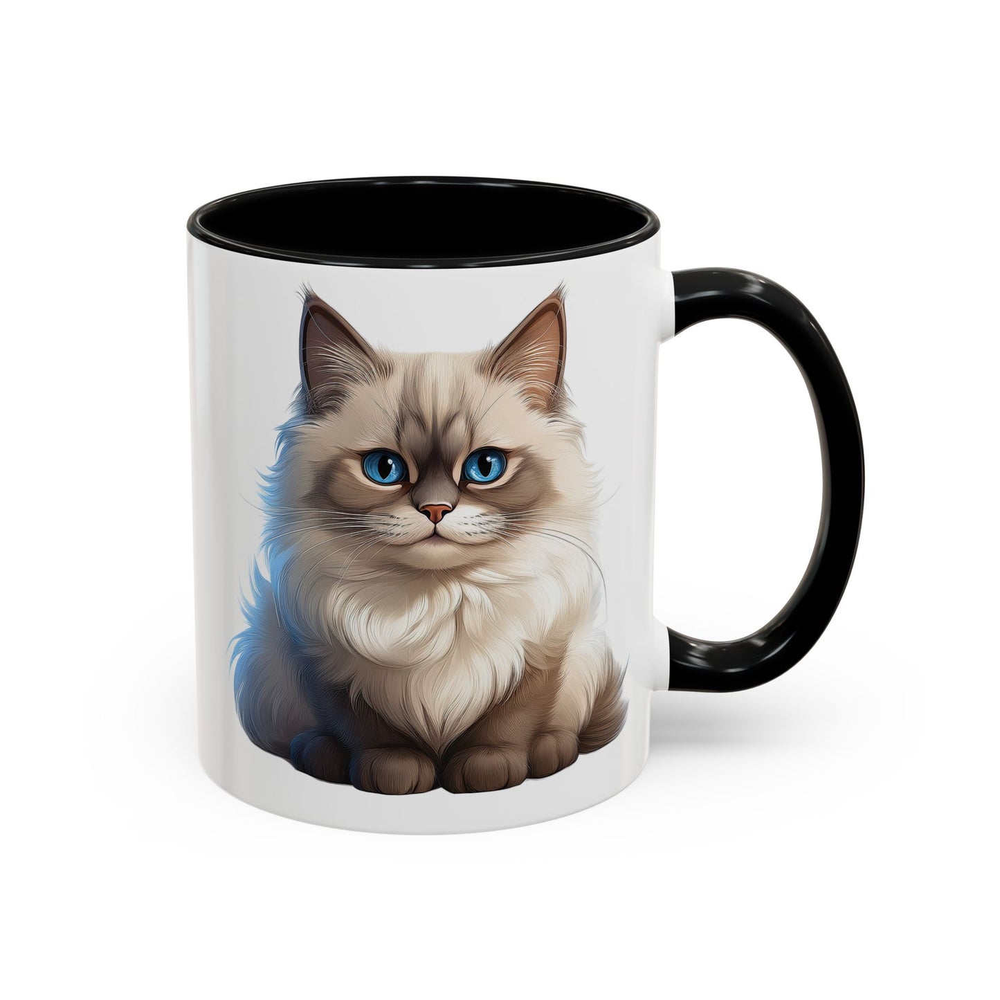 Ragdoll Cuteness Cat Accent Coffee Mug - Perfect for Pet Lovers
