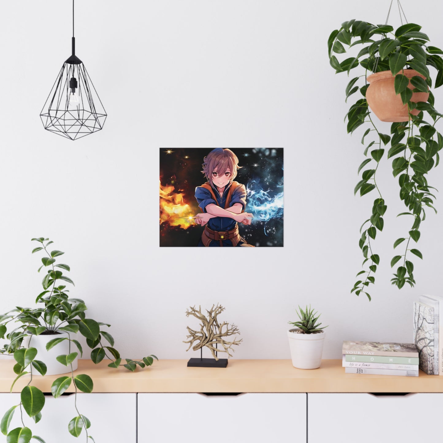 Elemental Magic Matte Poster | Fantasy Art Wall Decor for Gamers & Anime Fans