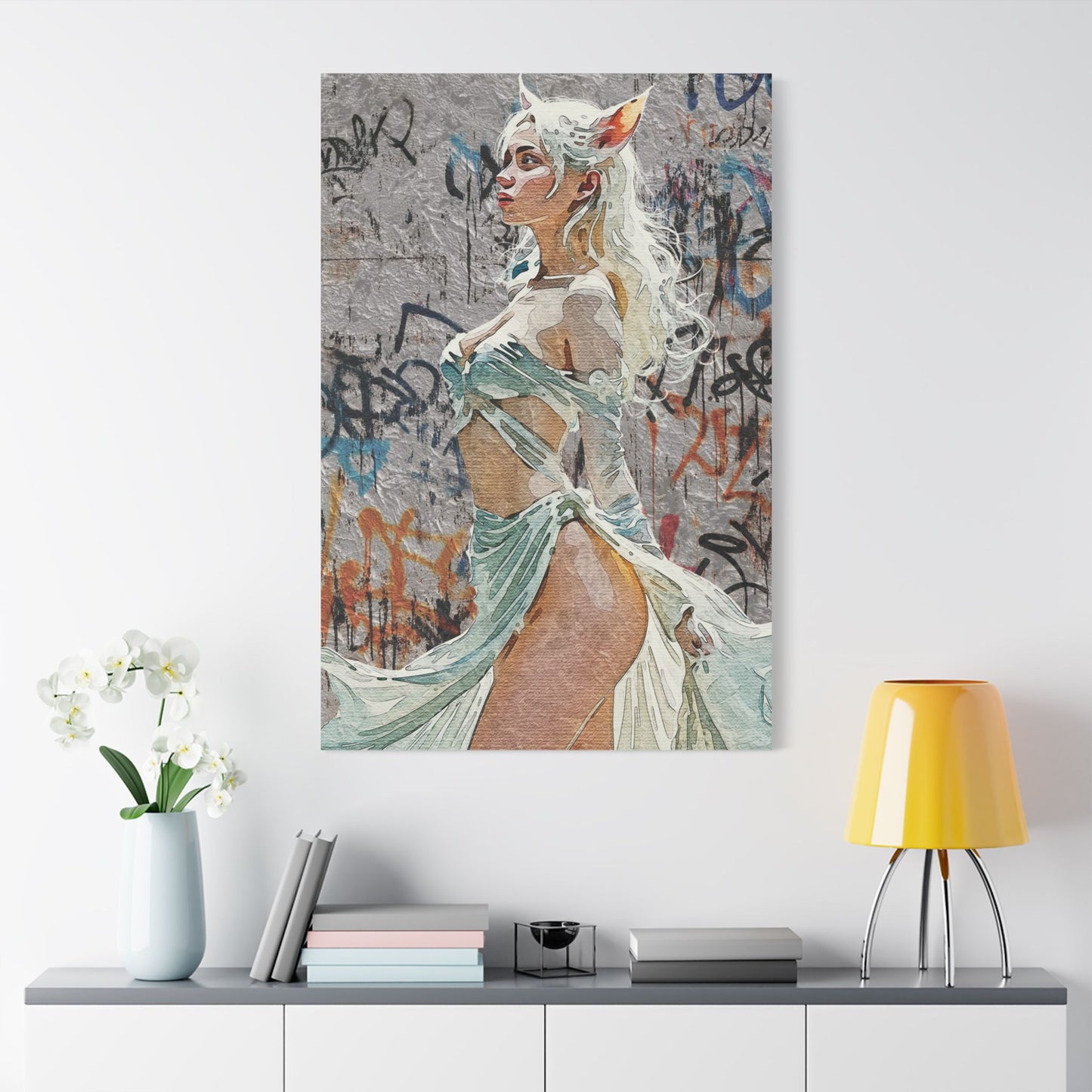 Urban Elf – Empower Your Walls with Vivid Street Art Canvas - Art Print Canvas, Wall Decor, Modern Home Art, Unique Gift, Stylish Decoration, Portrait Artwork, Statement Piece