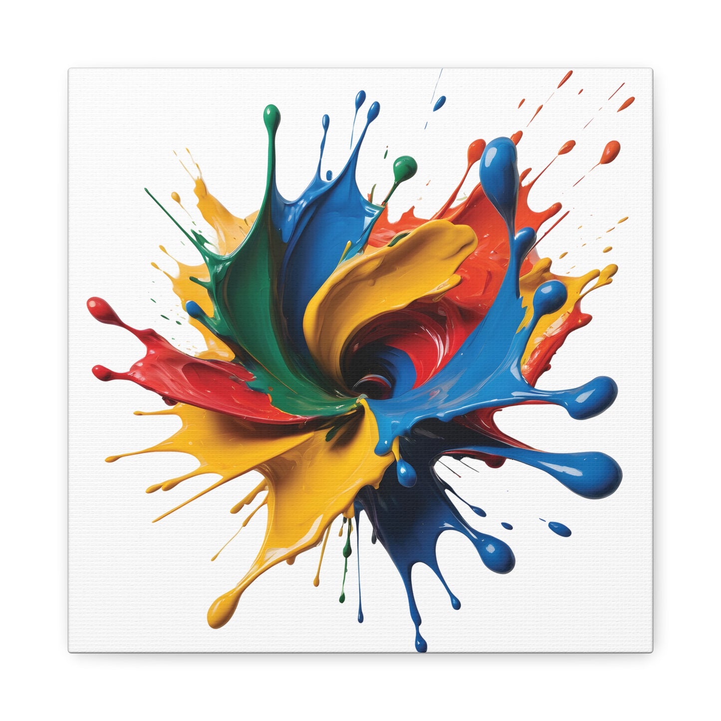 Vibrant Paint Splash Canvas Art - Colorful Splatter Wall Decor