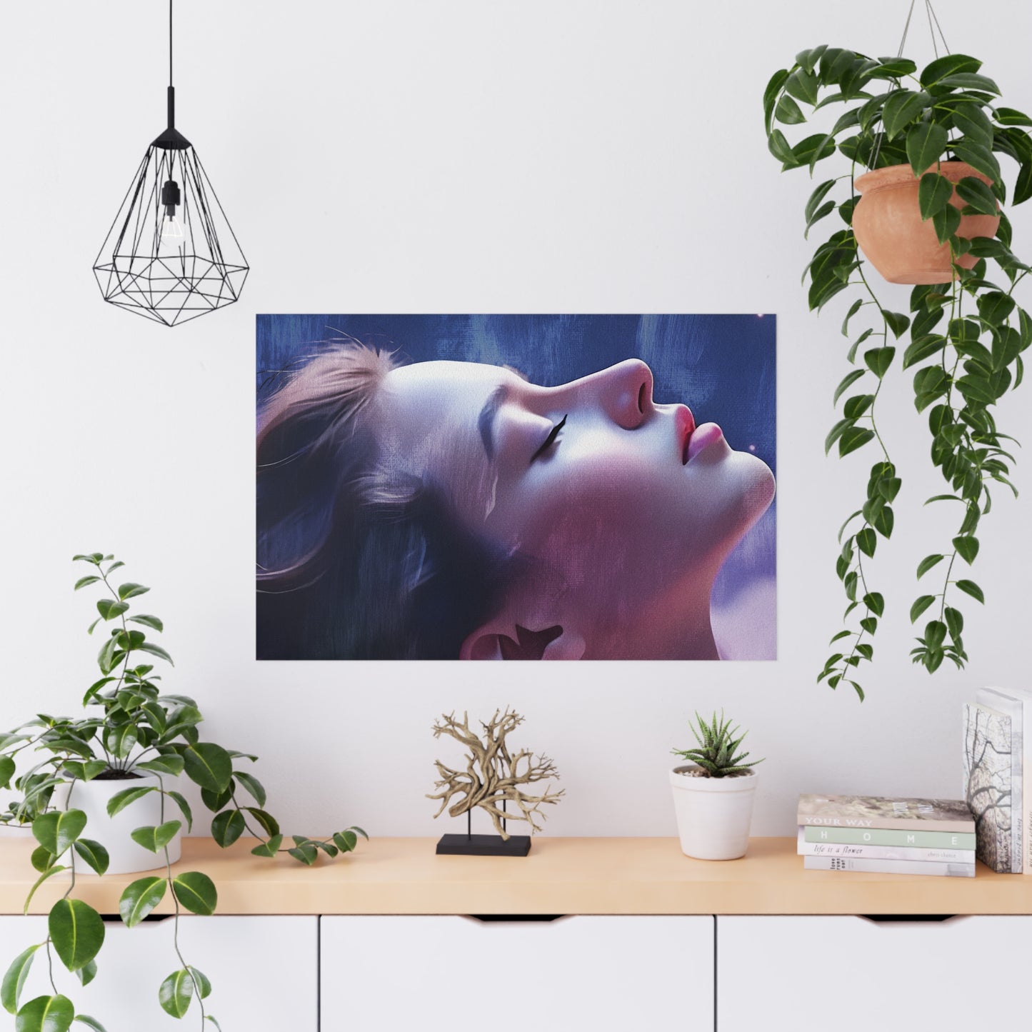 Ethereal Reverie: Embrace Cosmic Serenity, Let Inner Light Shine Through the Stars of Your Dreams - Dreamy Matte Poster Art, Ethereal Wall Decor, Bedroom Aesthetic, Gift for Art Lovers, Home Aesthetic, Inspirational Artwork