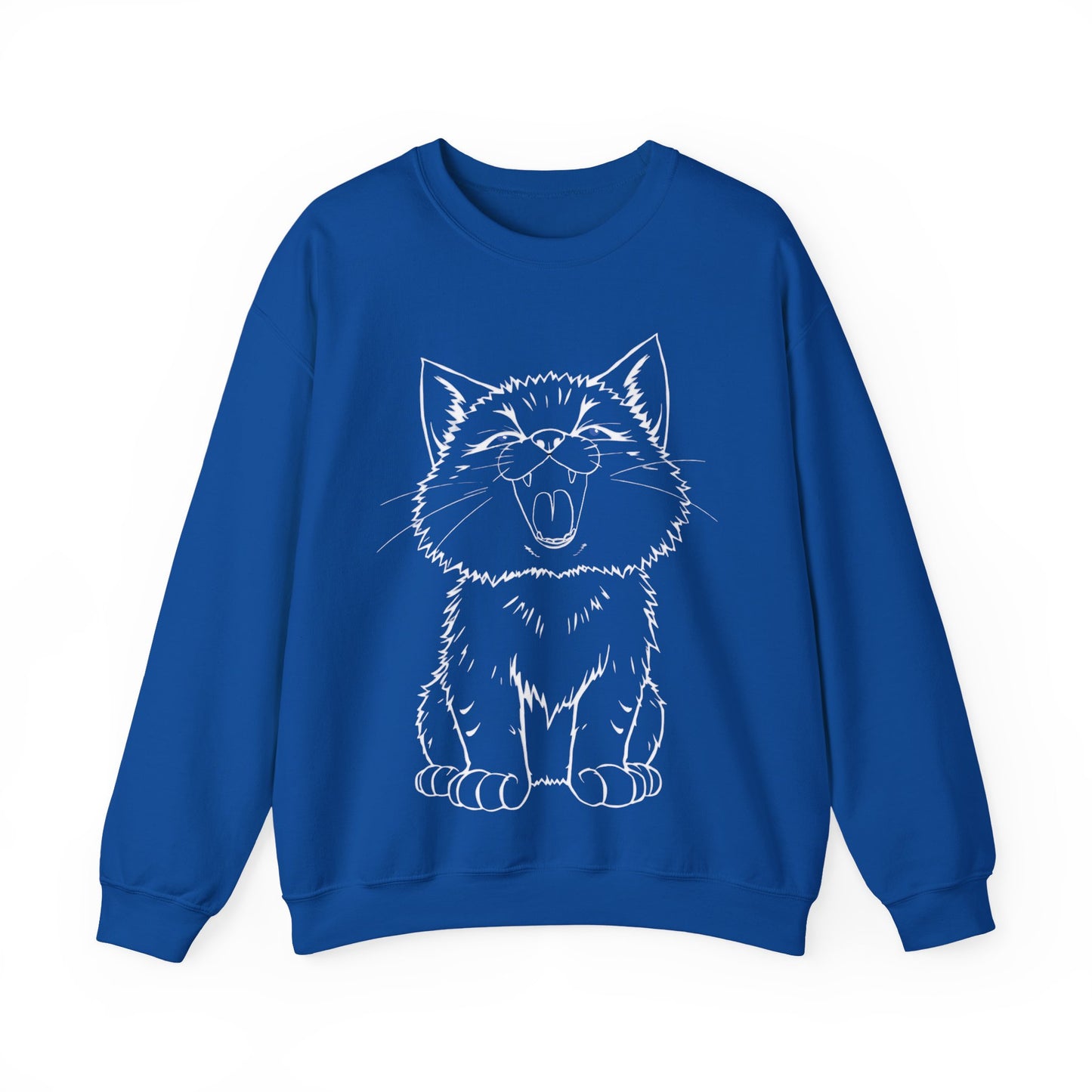 Cute Anime Cat Sweatshirt, Cozy Unisex Crewneck, Kawaii Sweatshirt, Gift for Cat Lovers, Comfortable Casual Fashion