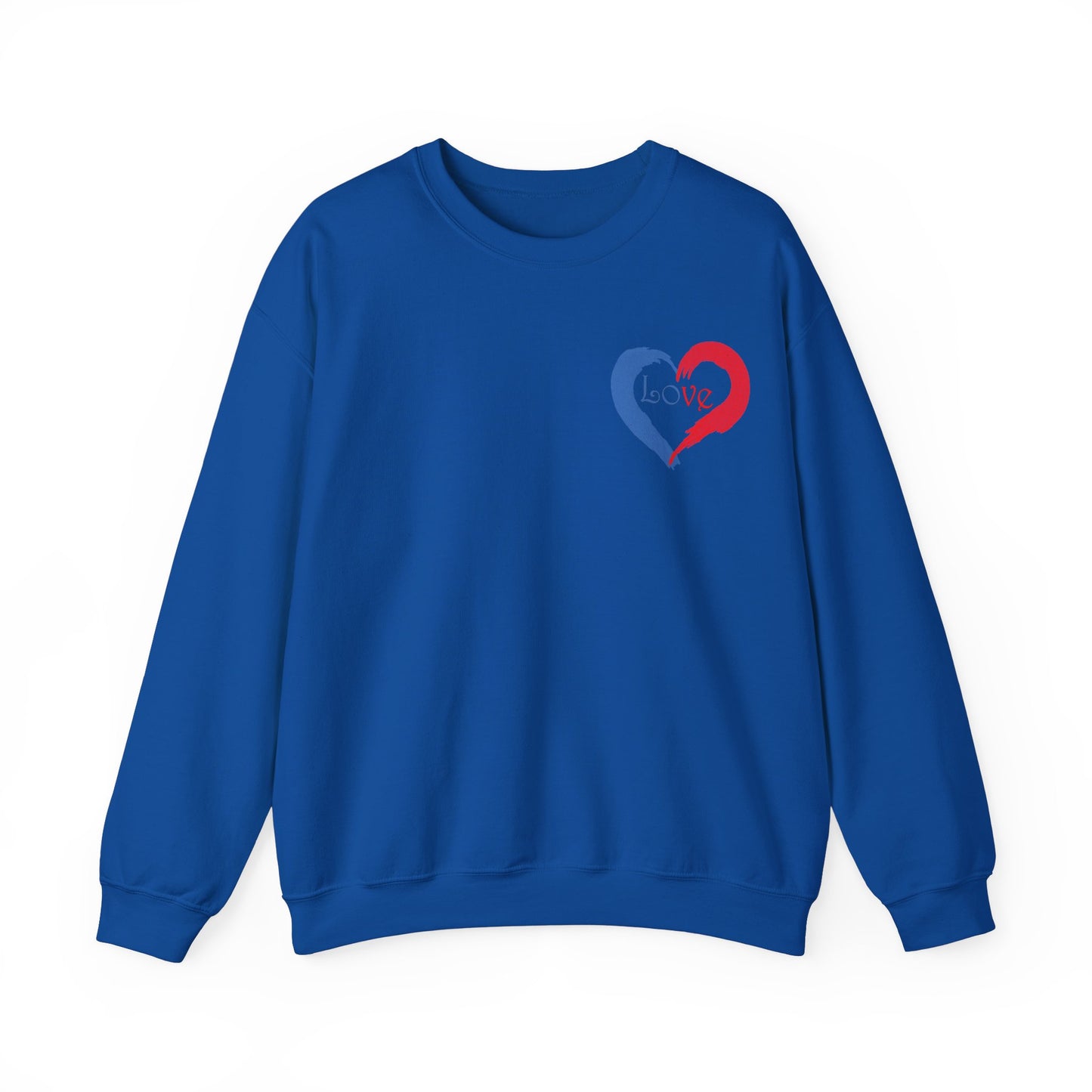 Painted Love Design Unisex Sweatshirt for Valentines Day