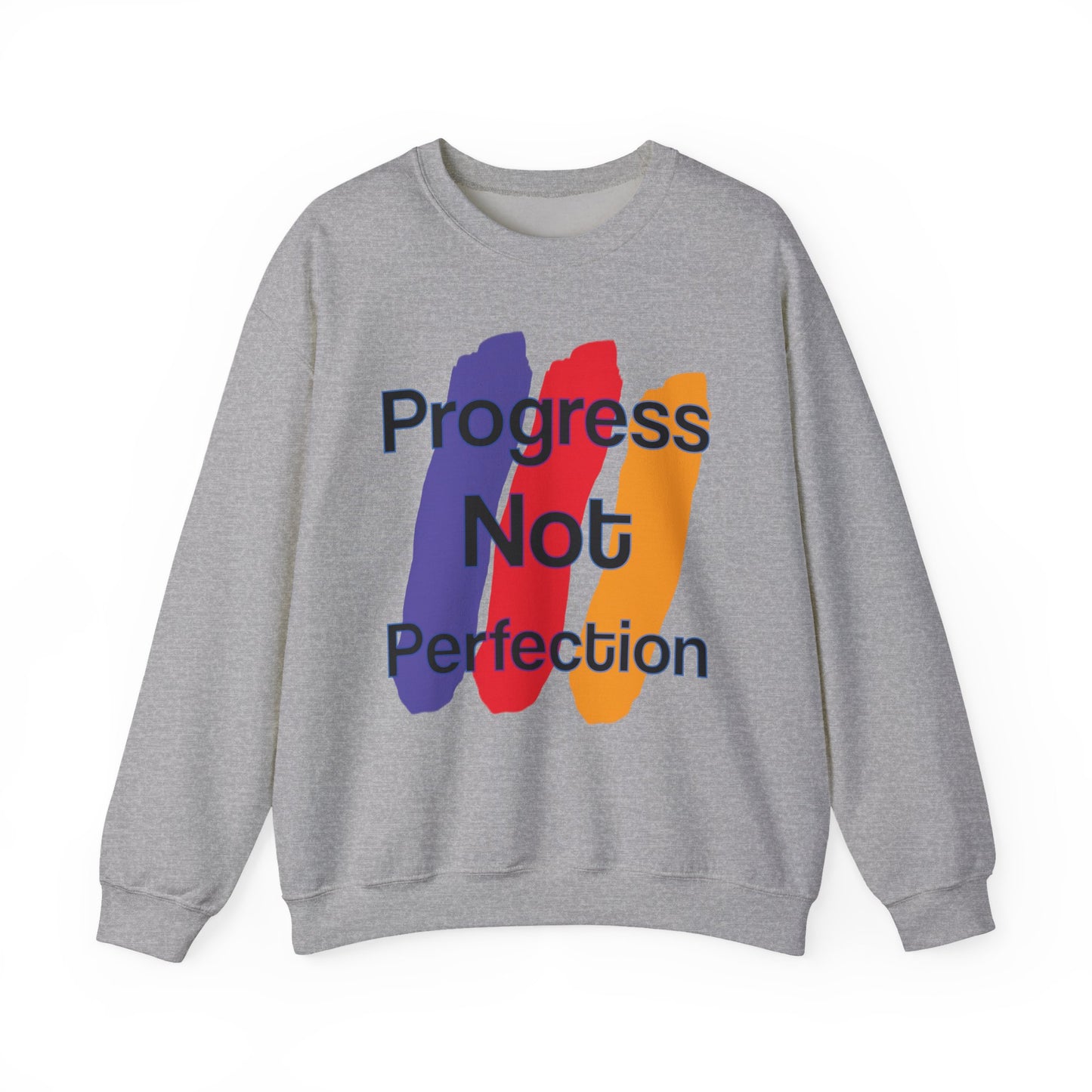 Wear the Win β Progress Is the Real Power ππ¨ - Progress Not Perfection Sweatshirt, Cozy Crewneck Pullover, Motivational Gift, Casual Fashion, Positive Affirmation Clothing