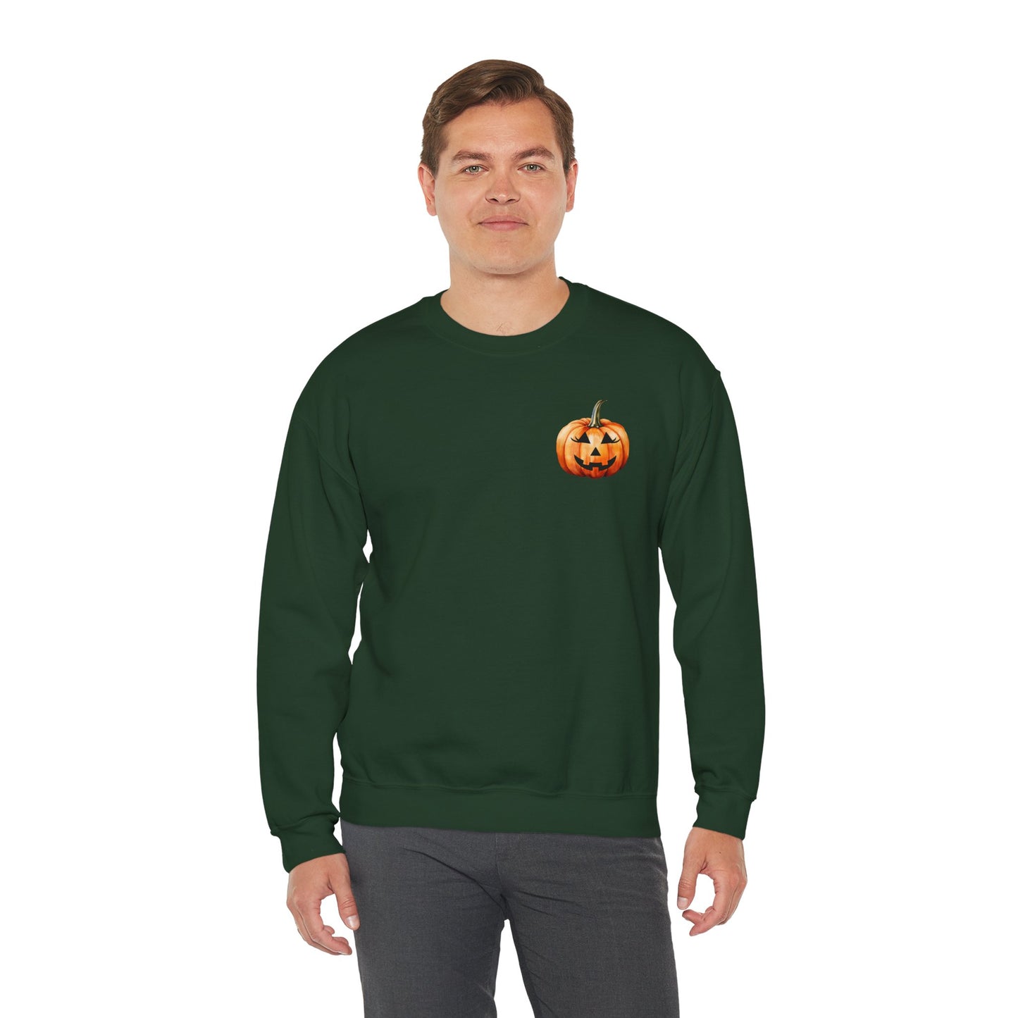 ๐ Embrace Autumn Magic - Pumpkin Bliss Collection for Cozy Season Vibes โจ2 - Halloween Pumpkin Crewneck Sweatshirt | Cozy Fall Fashion, Unisex Sweater, Casual Wear, Gift for Halloween Lovers, Autumn Style