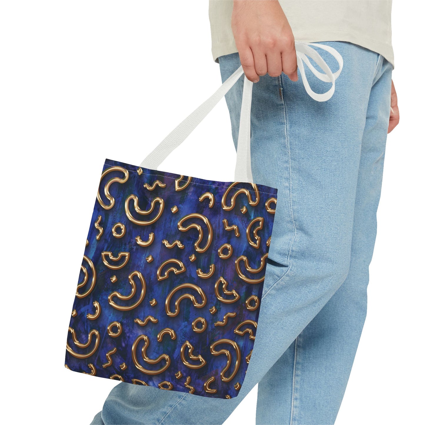 Stylish Patterned Tote Bag - Fun Macaroni Design for Everyday Use