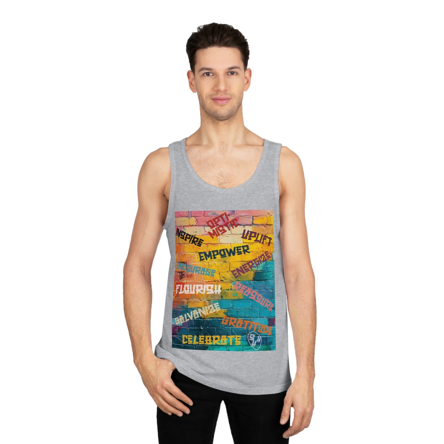 Fuel your fire—Inspire. Empower. Celebrate. 🎨💪 #MotivationalArt #InspireDaily #Empowerment #PositiveVibes #GoalGetter #WallOfWords Tank Top, Inspirational Clothing, Gift for Fitness Enthusiasts, Uplift, Celebrate, Positive Vibes