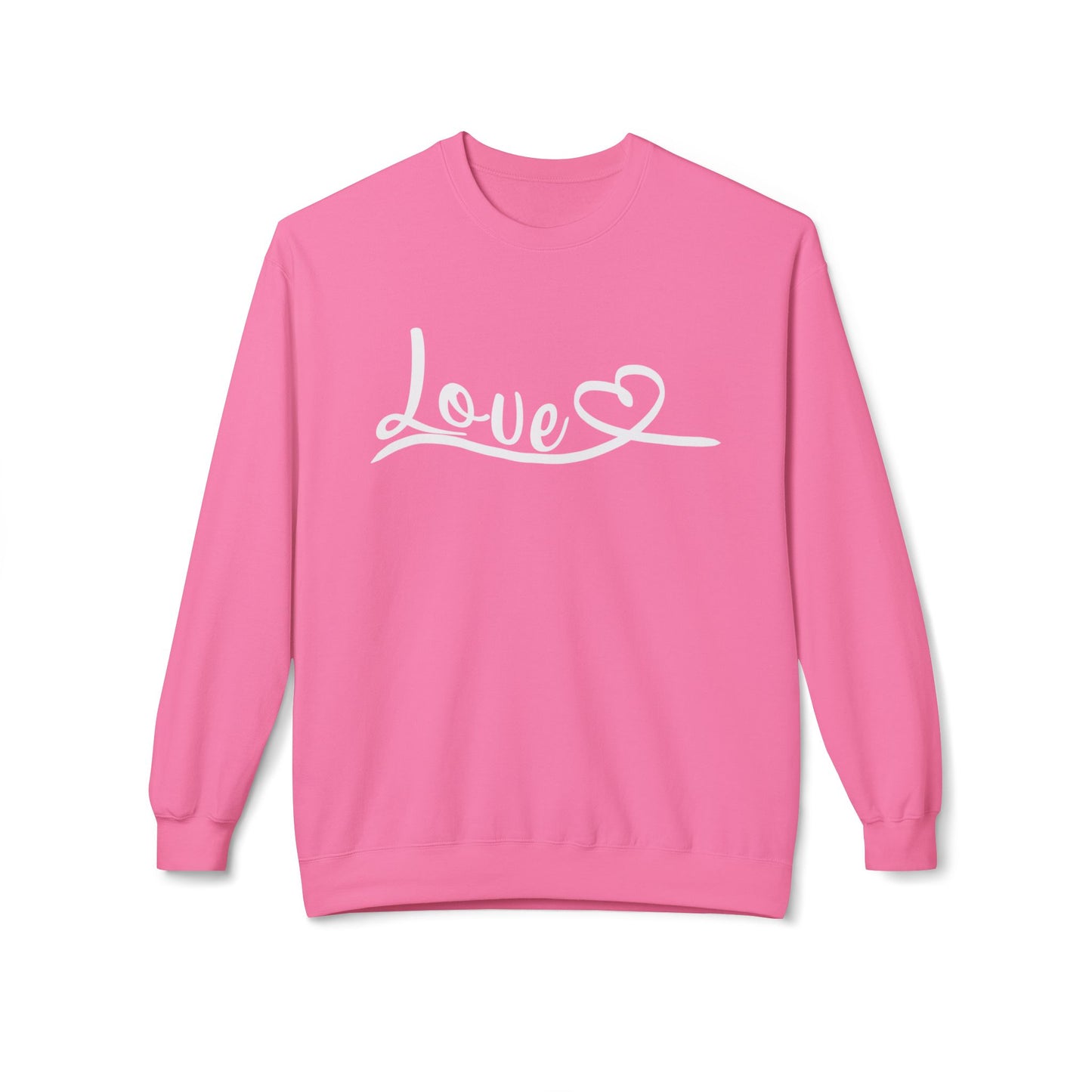 "Love in Every Thread" Unisex Fleece Sweatshirt - Cozy & Stylish