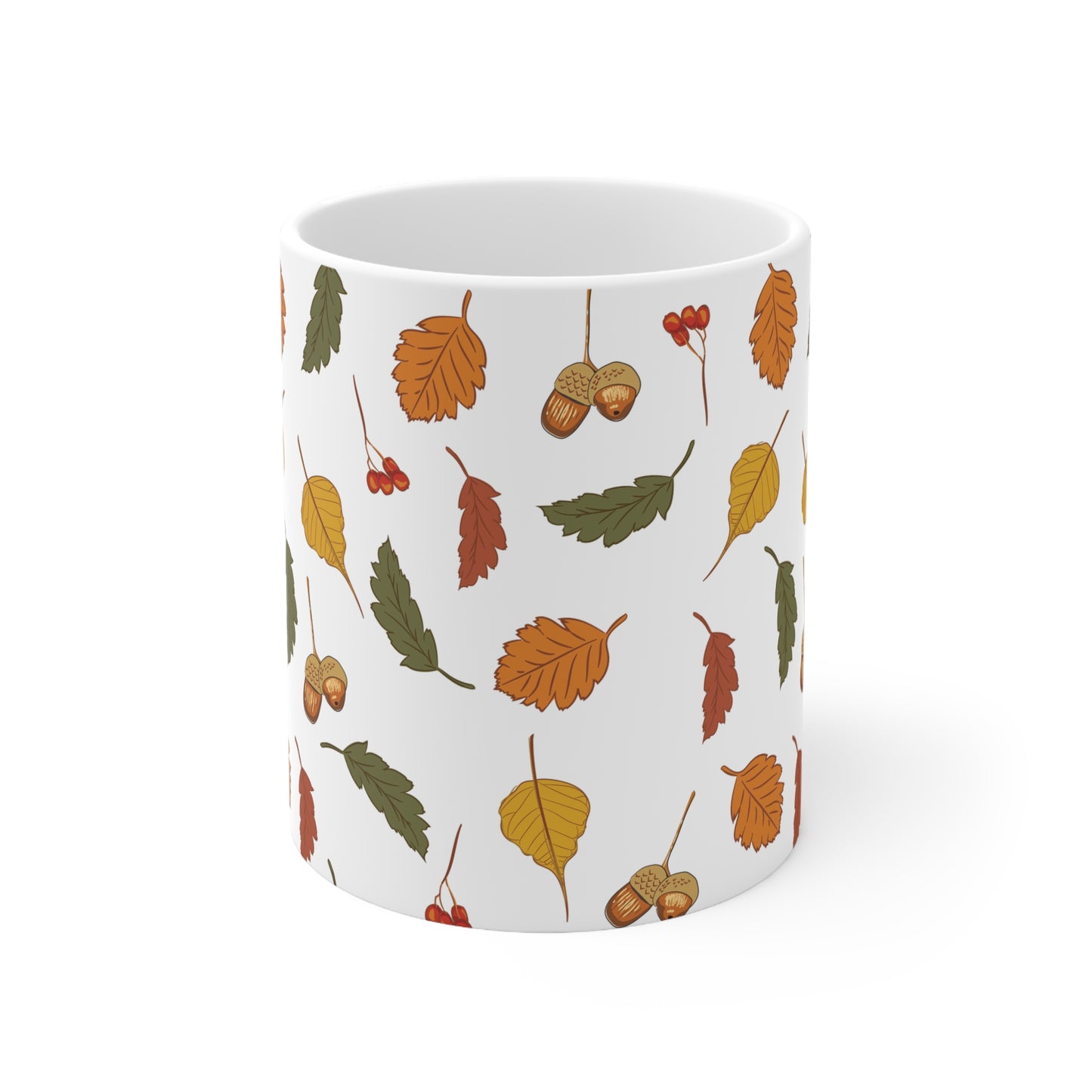 Mug - Autumn - Fall Leaves Ceramic Coffee Cups, 11oz, 15oz