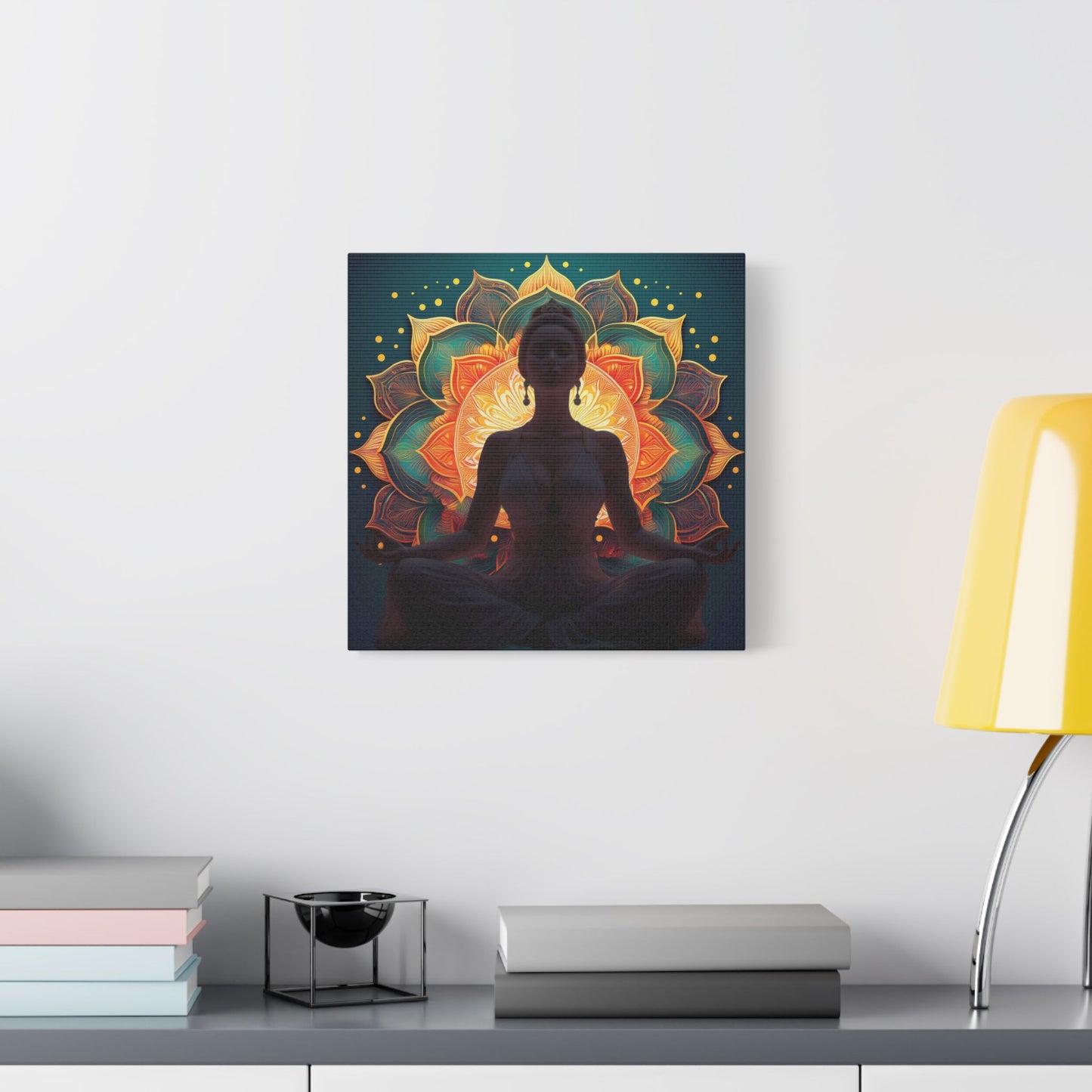 Meditative Canvas Wall Art, Spiritual Decor, Yoga Room Artwork, Holistic Gift, Mindfulness Home Decor