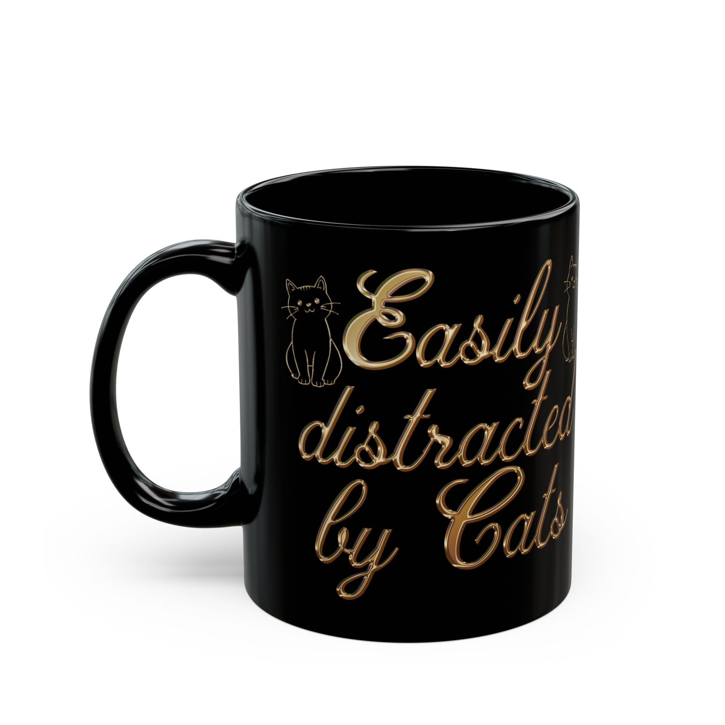 Easily Distracted by Cats Mug - Perfect Gift for Cat Lovers