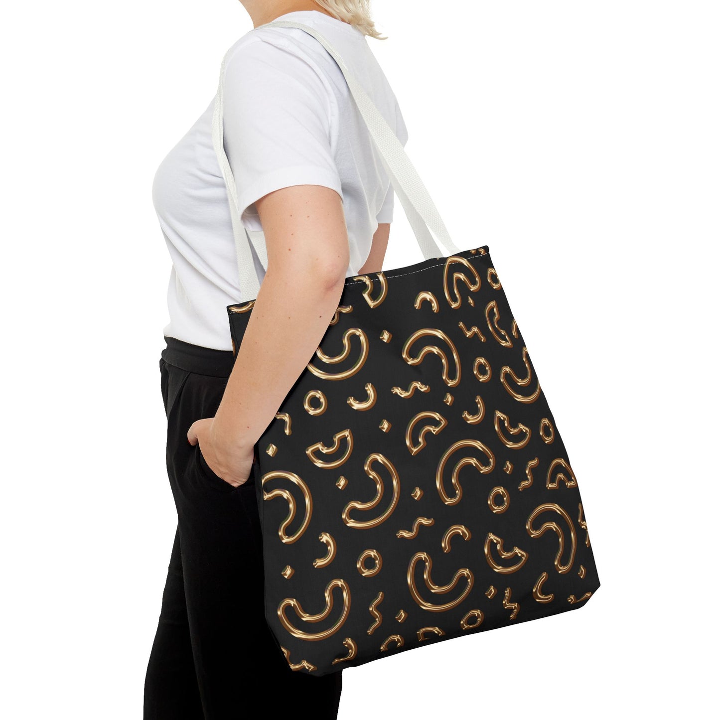 Gold Abstract Pattern Tote Bag - Stylish & Functional Everyday Accessory