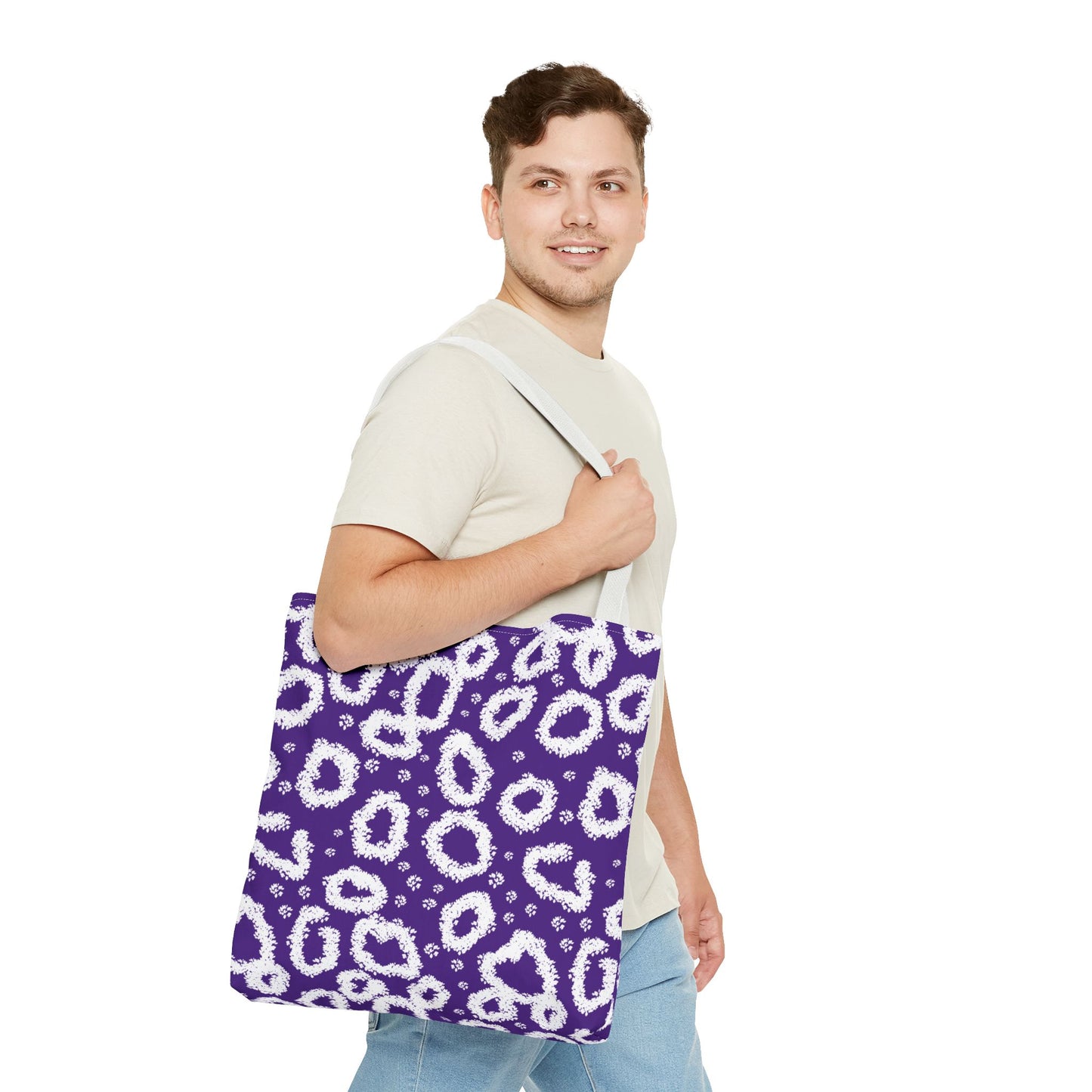 Purple Leopard Print Tote Bag - Stylish & Versatile for Everyday Use