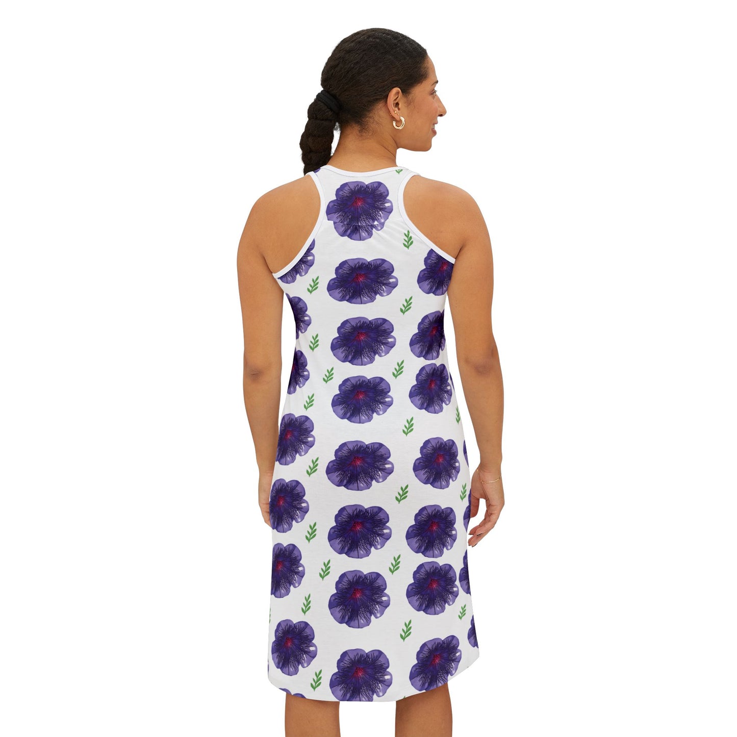 "Petunia" Floral Women's Racerback Dress - Summer Vibes & Comfortable Style