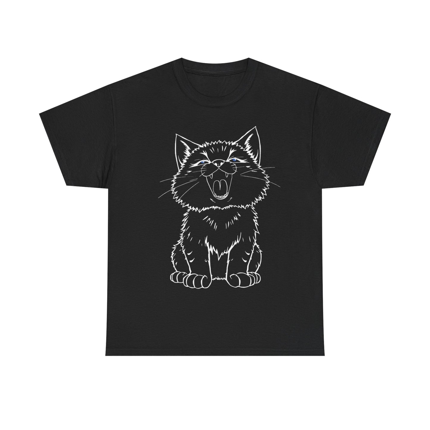 Cute Cat Design Unisex Heavy Cotton Tee, Soft Cotton Shirt, Animal Lover Gift, Funny Pet Tee, Everyday Casual Wear