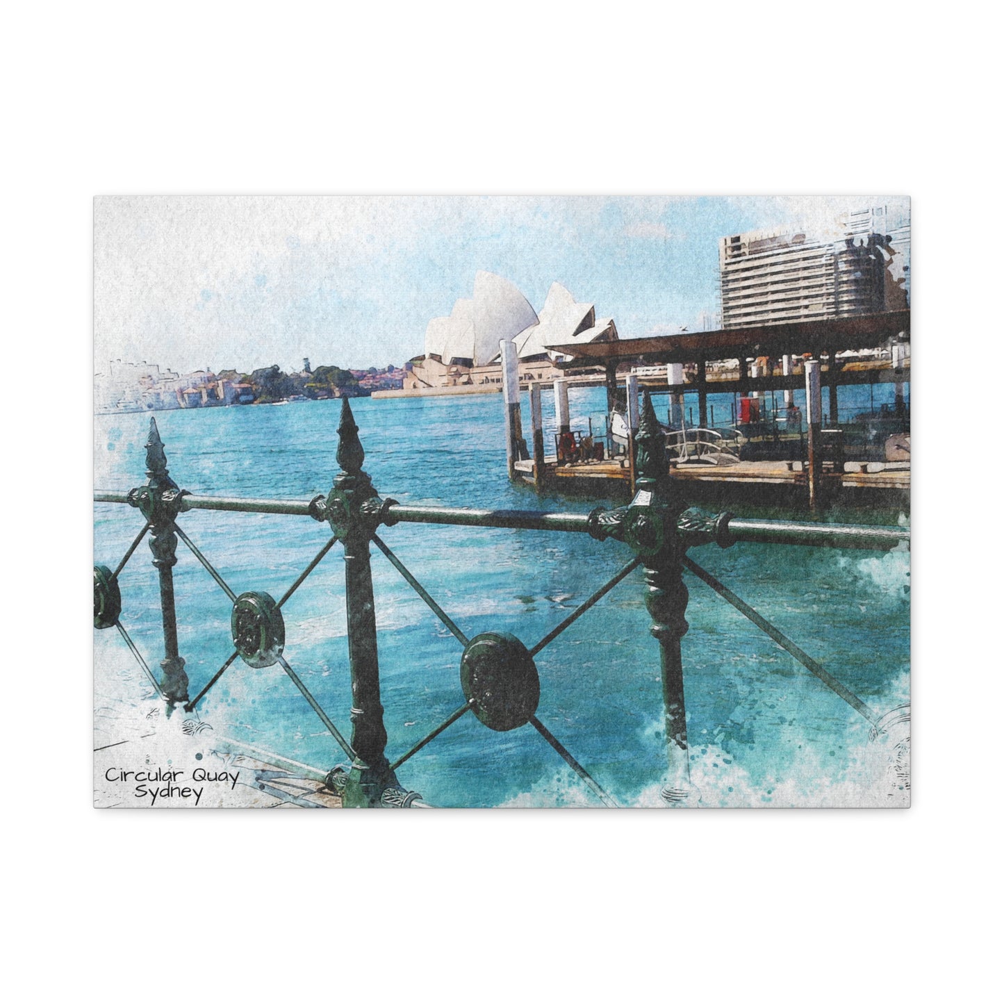 Artistic Wall Canvas - Sydney's Circular Quay Scenic Print