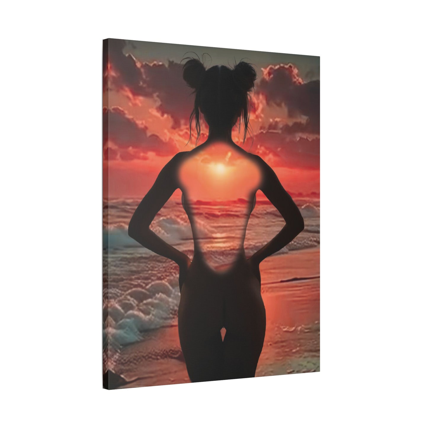 Sunset Within โ Strength That Shines Through ๐
๐ช - Sunset Silhouette Canvas Art, Modern Home Decor, Inspirational Wall Art, Unique Gift Idea, Beach Lover's Wall Hanging