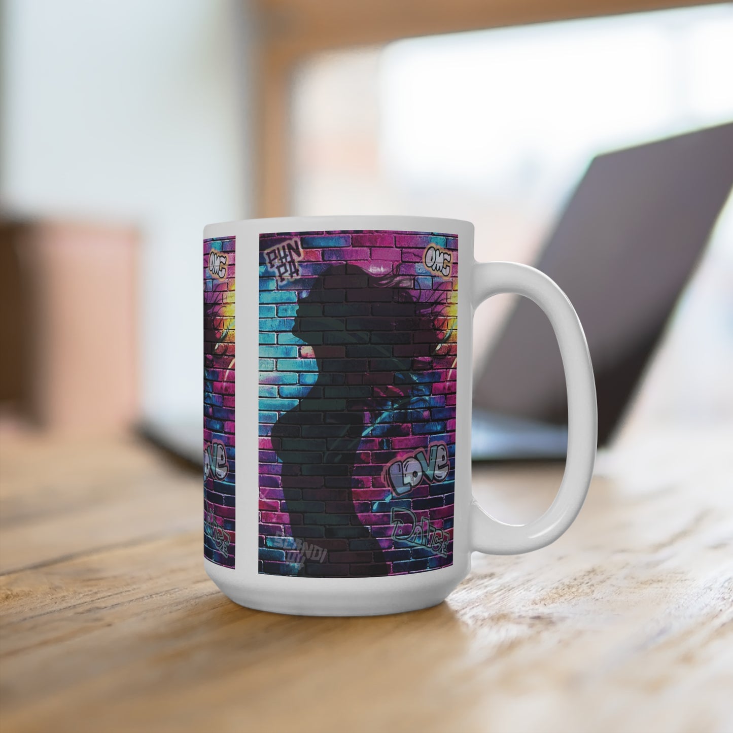 Urban Chic Ceramic Mug - Graffiti Art Design, Coffee Lover Gift, Street Art Mug, Unique Drinkware, Modern Home Decor