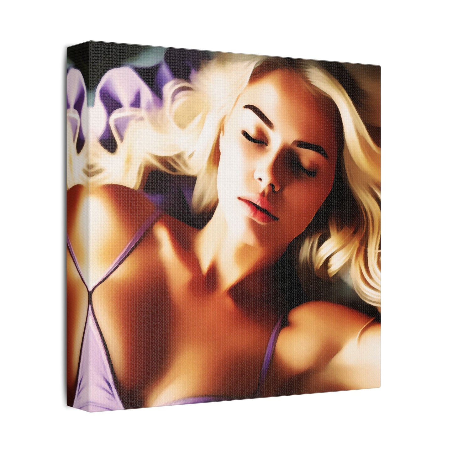 Radiant Grace β Strength in Stillness π«πΏ - Satin Canvas Art Print, Dreamy Wall Decor, Bedroom Aesthetic, Serenity Artwork, Women's Lounge Gift, Relaxing Home Decor