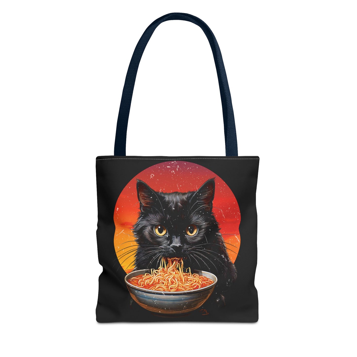 Ramen Cat - Cute Cat Noodles Tote Bag - Stylish Black Cat Design for Cat Lovers