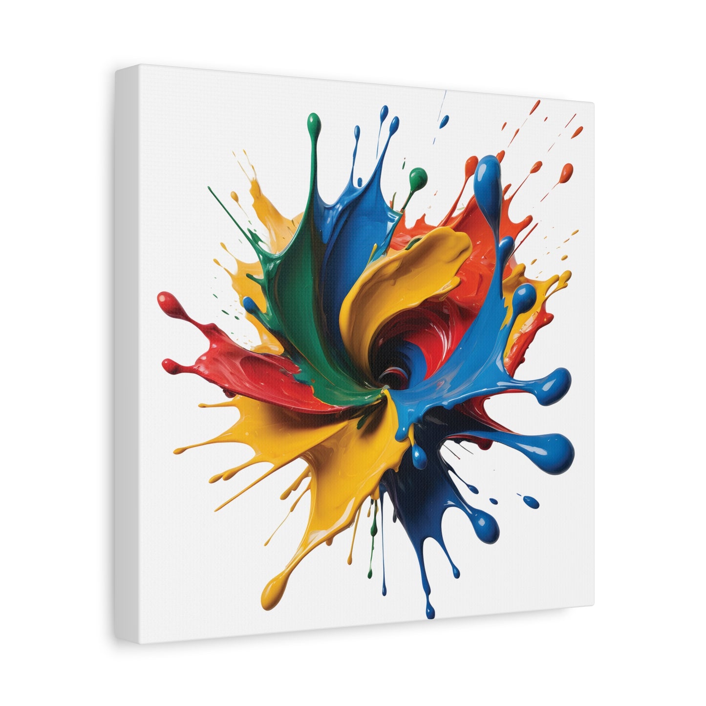 Vibrant Paint Splash Canvas Art - Colorful Splatter Wall Decor