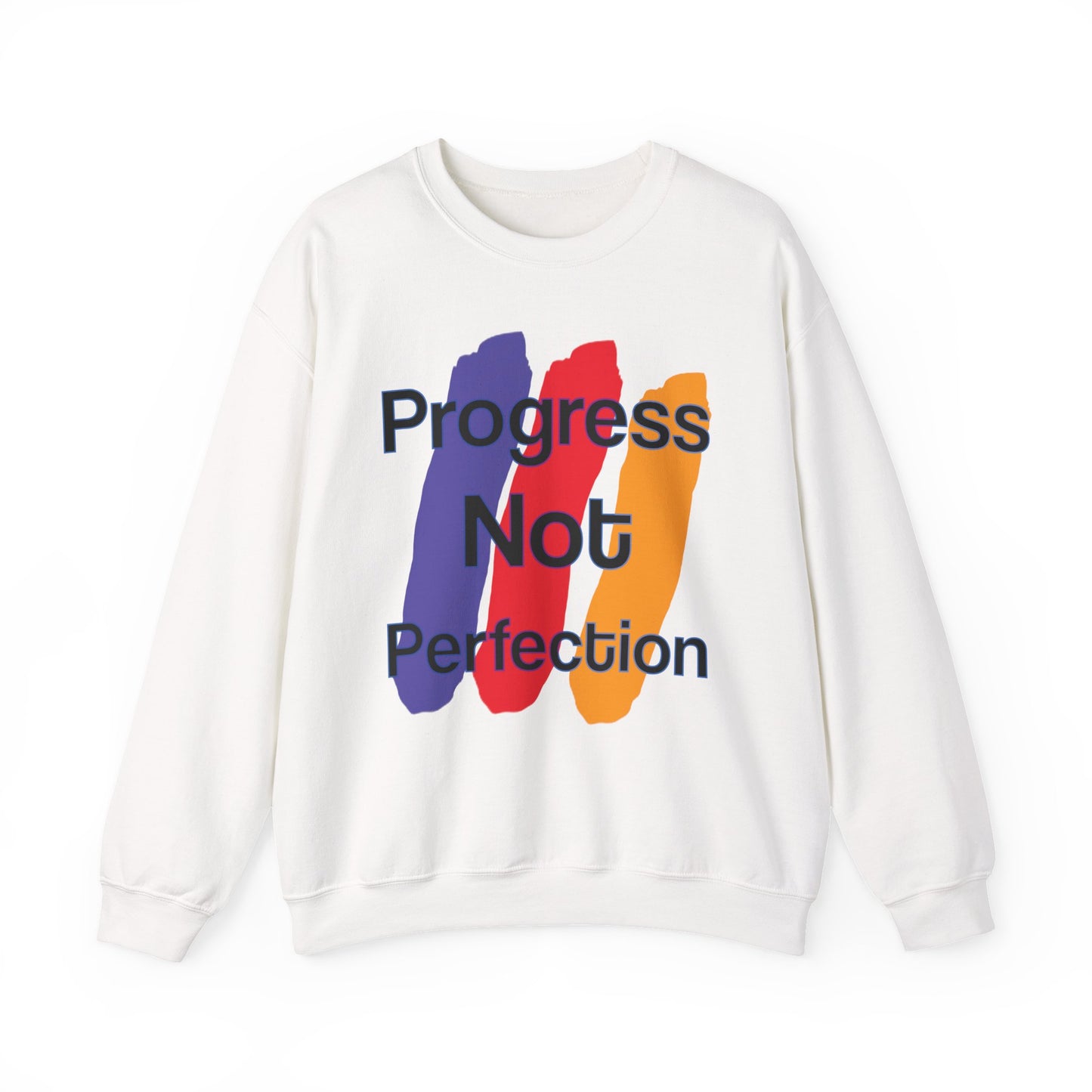 Wear the Win β Progress Is the Real Power ππ¨ - Progress Not Perfection Sweatshirt, Cozy Crewneck Pullover, Motivational Gift, Casual Fashion, Positive Affirmation Clothing